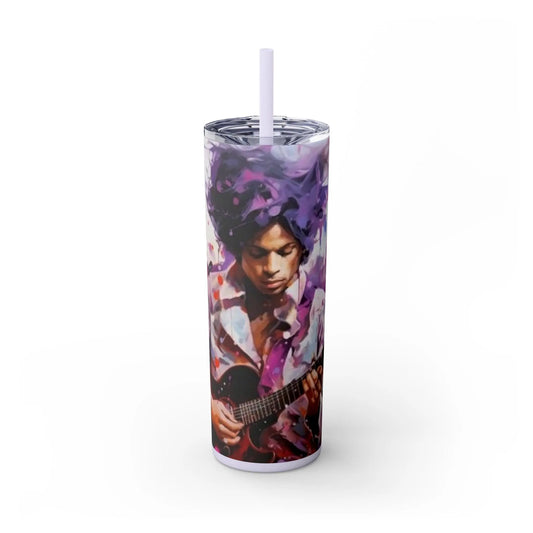 MUSIC - PRINCE - Skinny Tumbler with Straw, 20oz - Rock n Royalty Designs