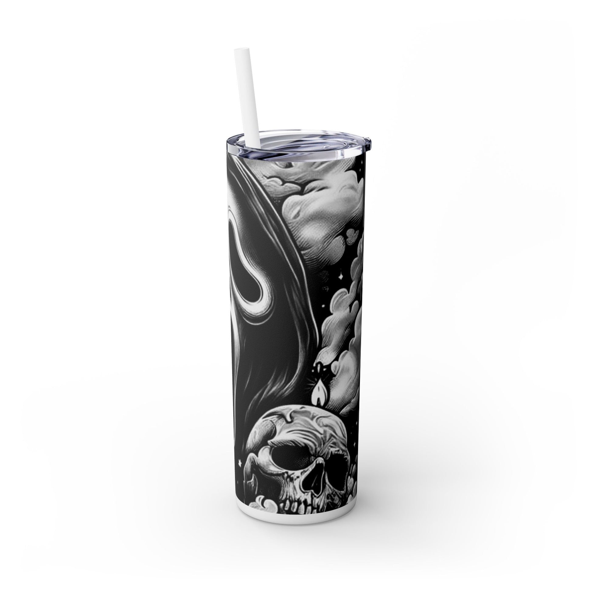 HALLOWEEN GHOSTFACE - Skinny Tumbler with Straw, 20oz Printify