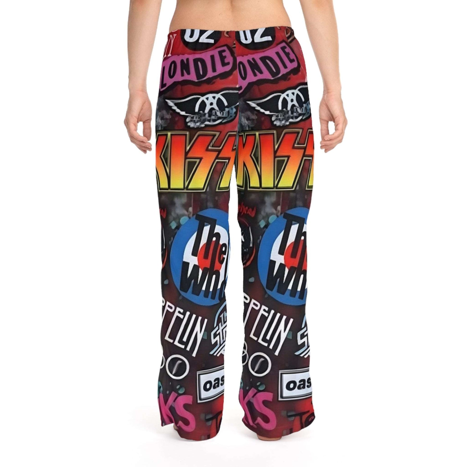 80s Bands Women's Pajama Pants (AOP) - Rock n Royalty Designs