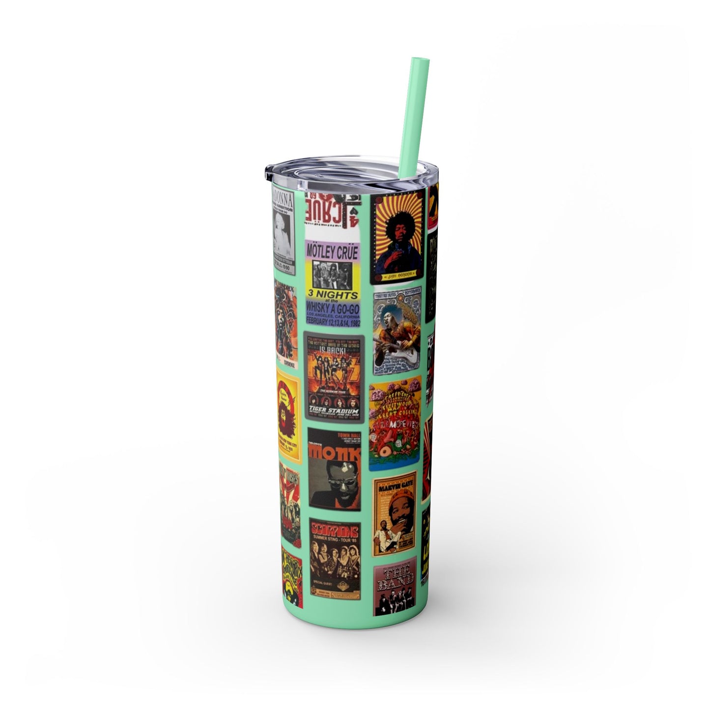 Classic Rock - Skinny Tumbler with Straw, 20oz - Rock n Royalty Designs