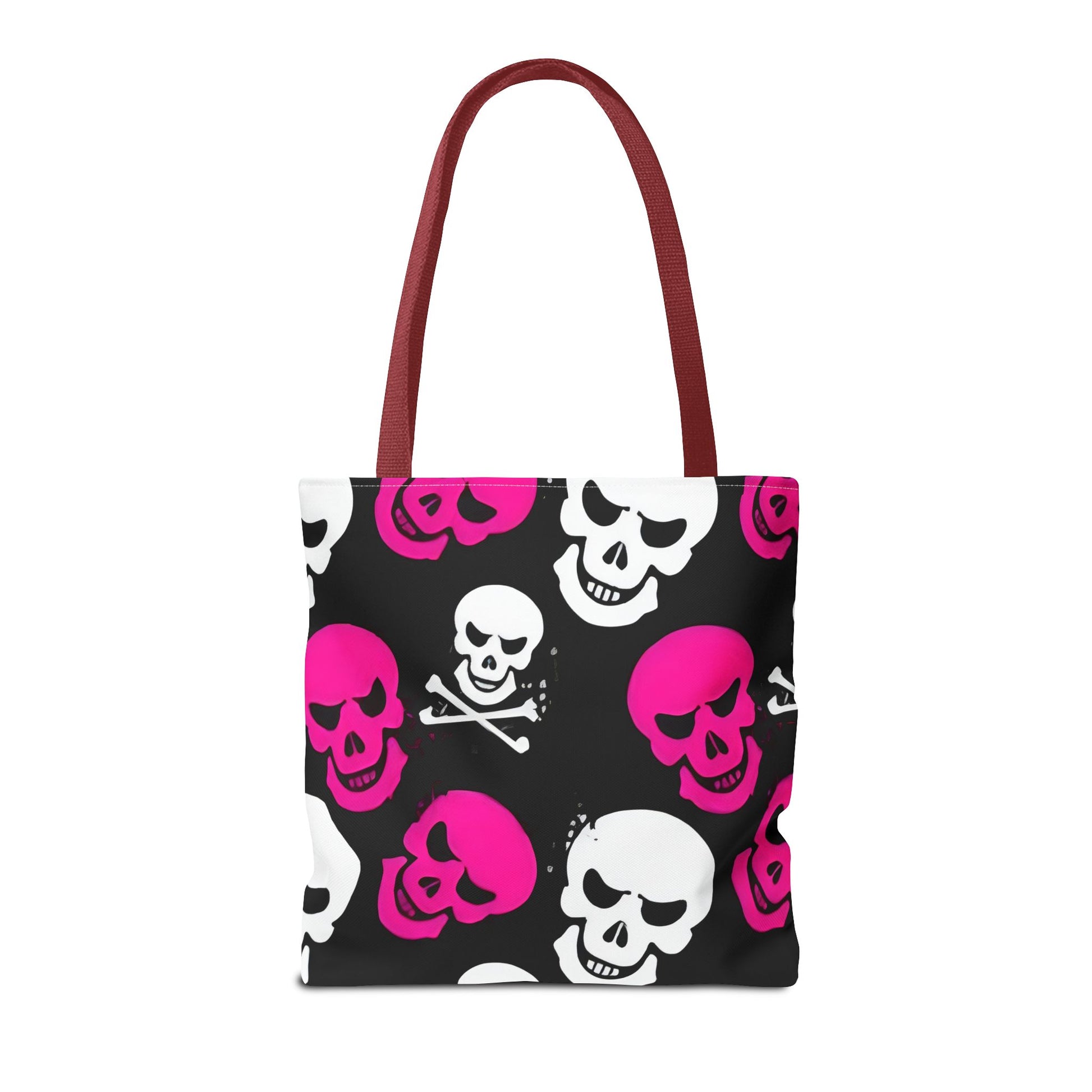 BLK WHT PINK SKULL - Tote Bag (AOP) - Rock n Royalty Designs