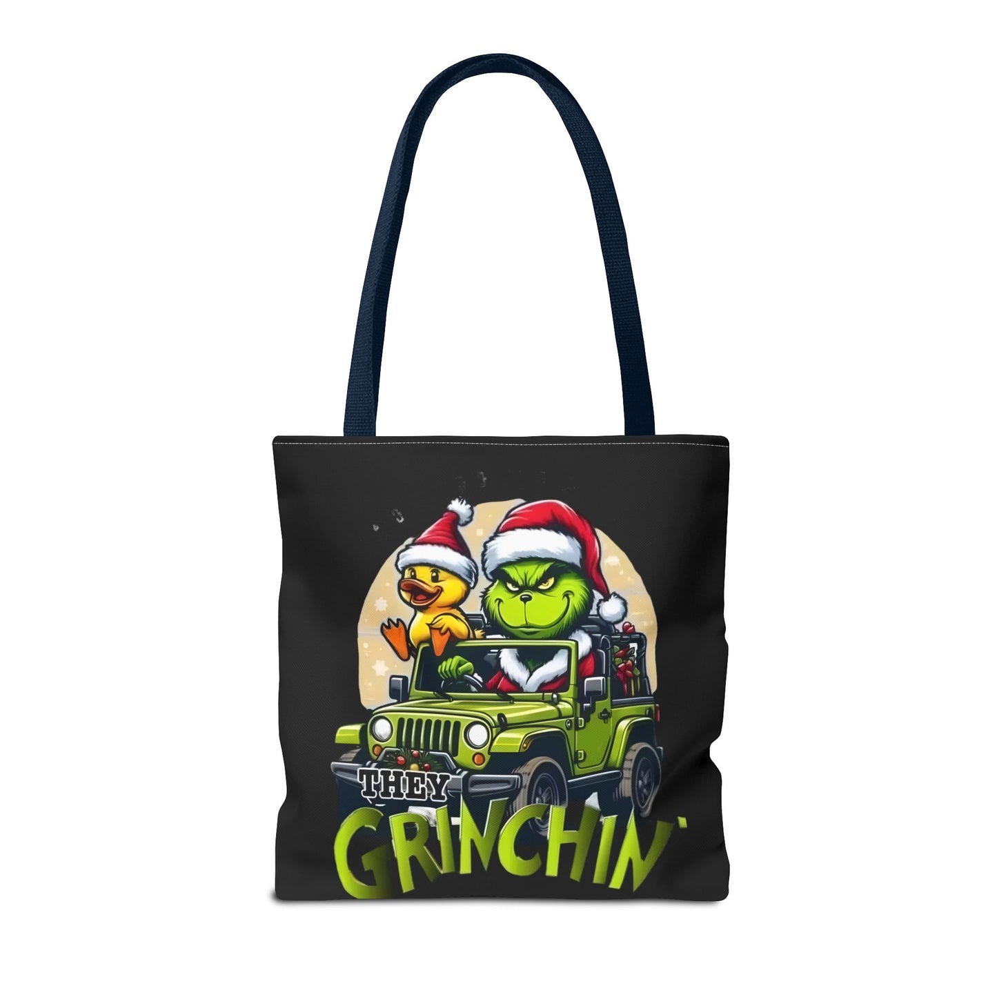 Funny Grinch Tote Bag - They see me Rollin, they Hàtin Printify