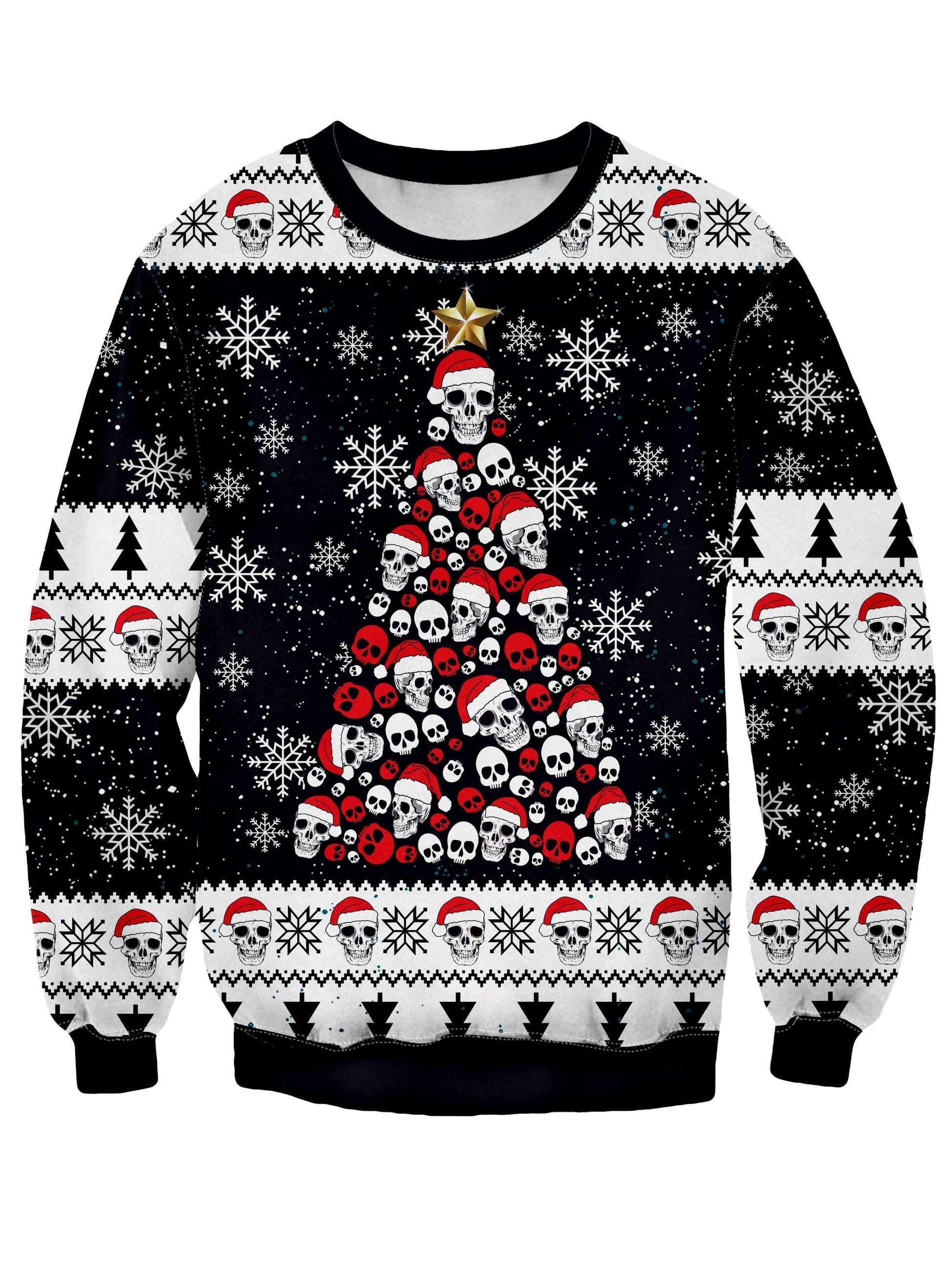 Skull Graphic Pullover Sweatshirt"   Ugly Sweater Rock n Royalty Designs