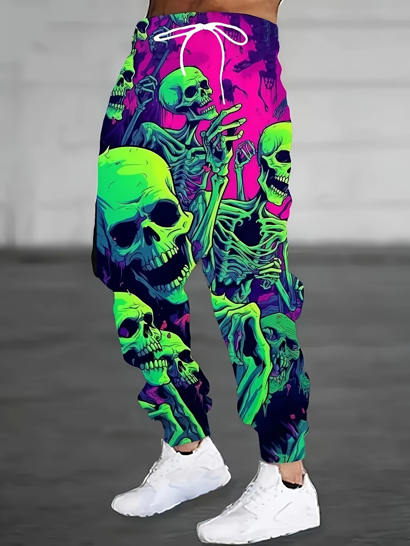 Men's Psychedelic Skull Jogger Pants - Rock n Royalty Designs