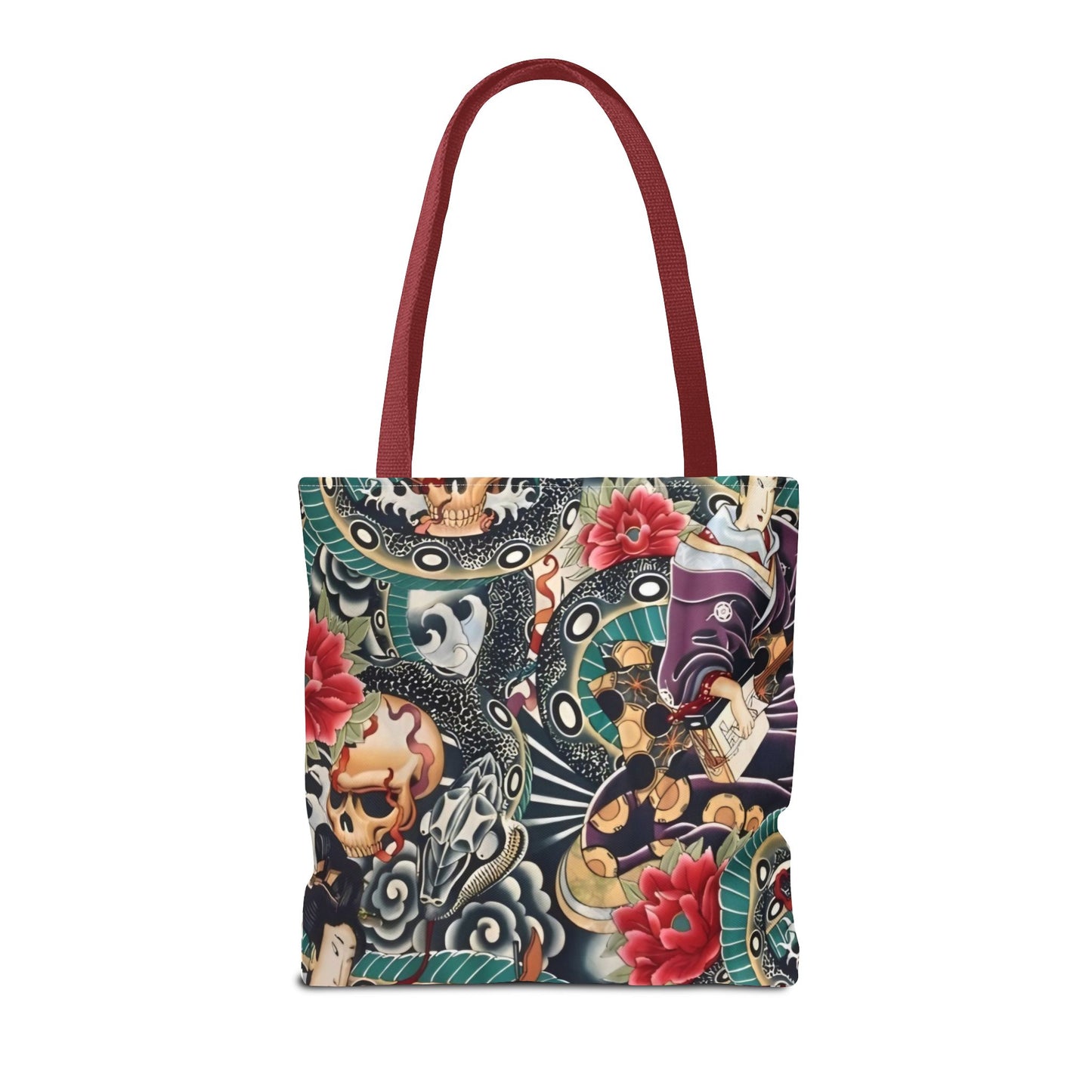 Skull/Snake Abstract - Tote Bag (AOP) - Rock n Royalty Designs