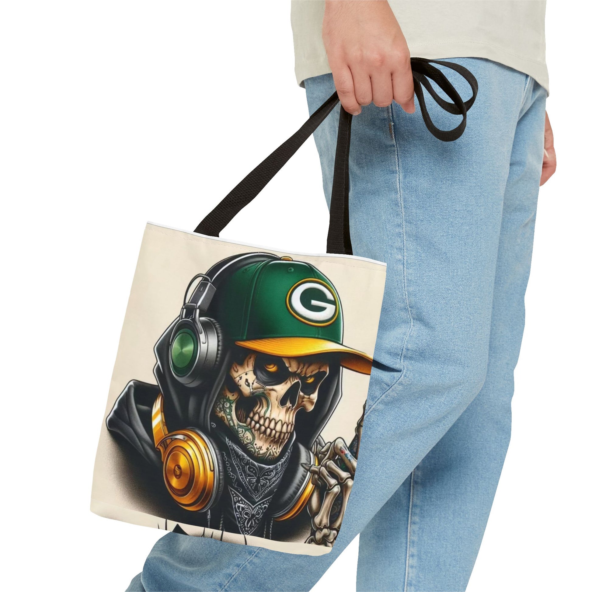 Green Bay Packers Skull Tote Bag Printify