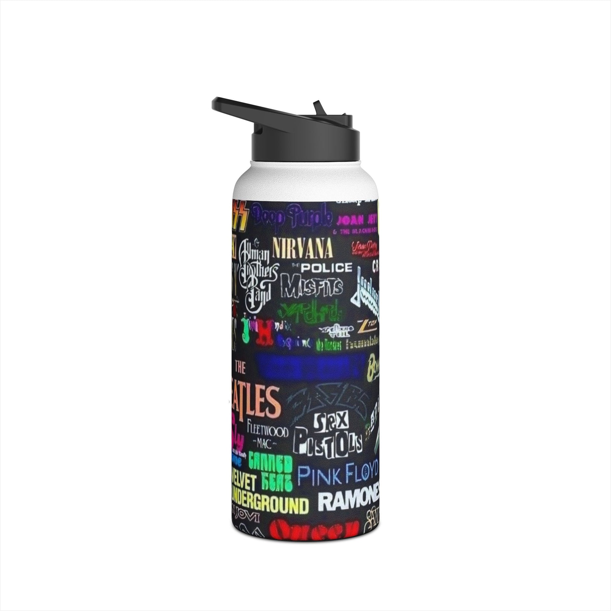 Stainless Steel Water Bottle, Standard Lid - Rock n Royalty Designs