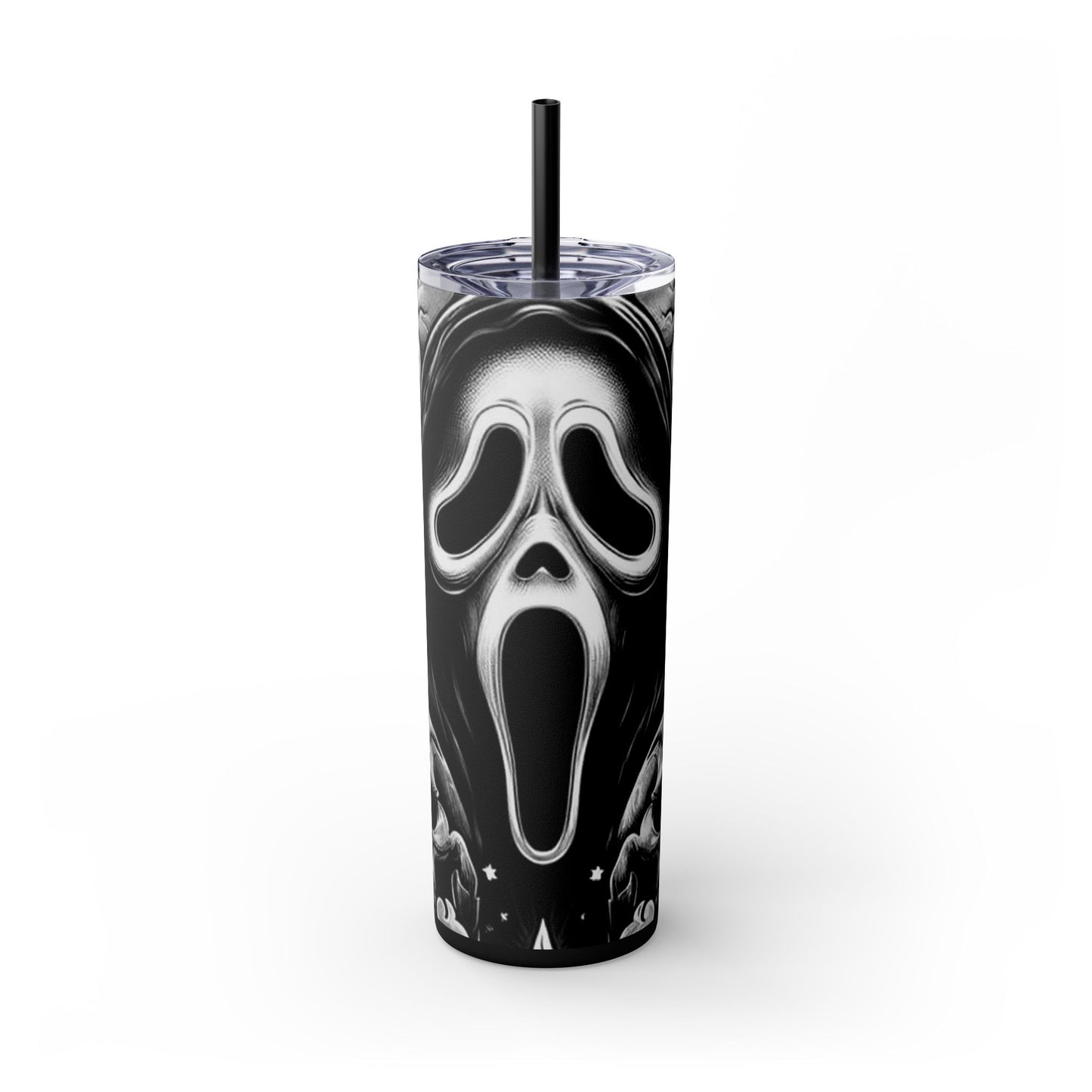 HALLOWEEN GHOSTFACE - Skinny Tumbler with Straw, 20oz Printify