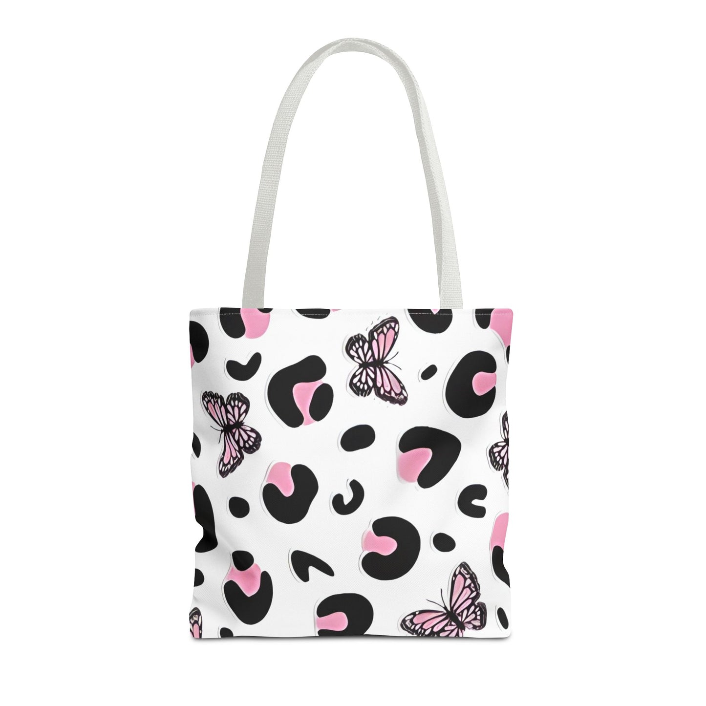 PINK ANIMAL PRINT/BUTTERFLY - Tote Bag (AOP) - Rock n Royalty Designs