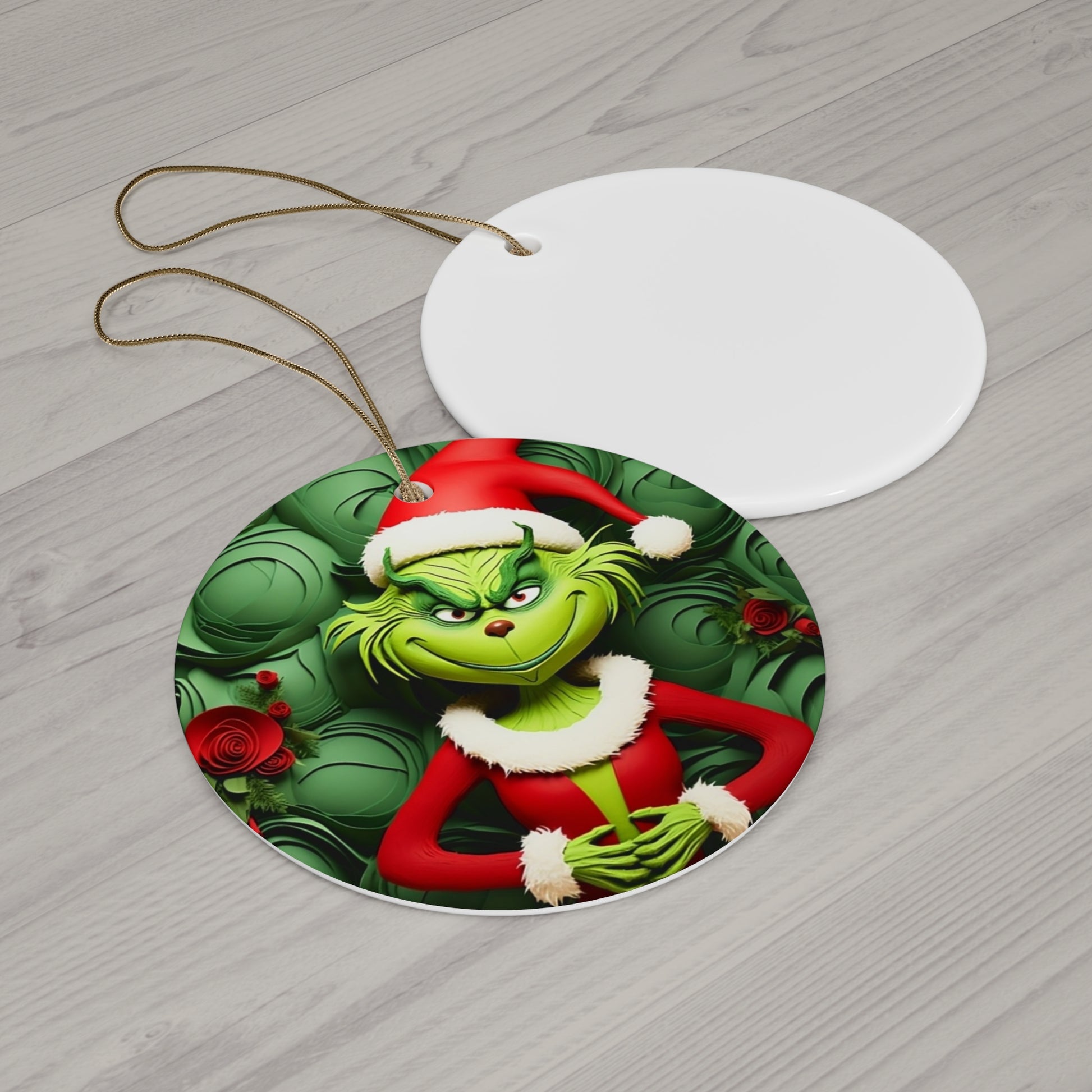 CHRISTMAS Grinch  - Ceramic Ornament Printify