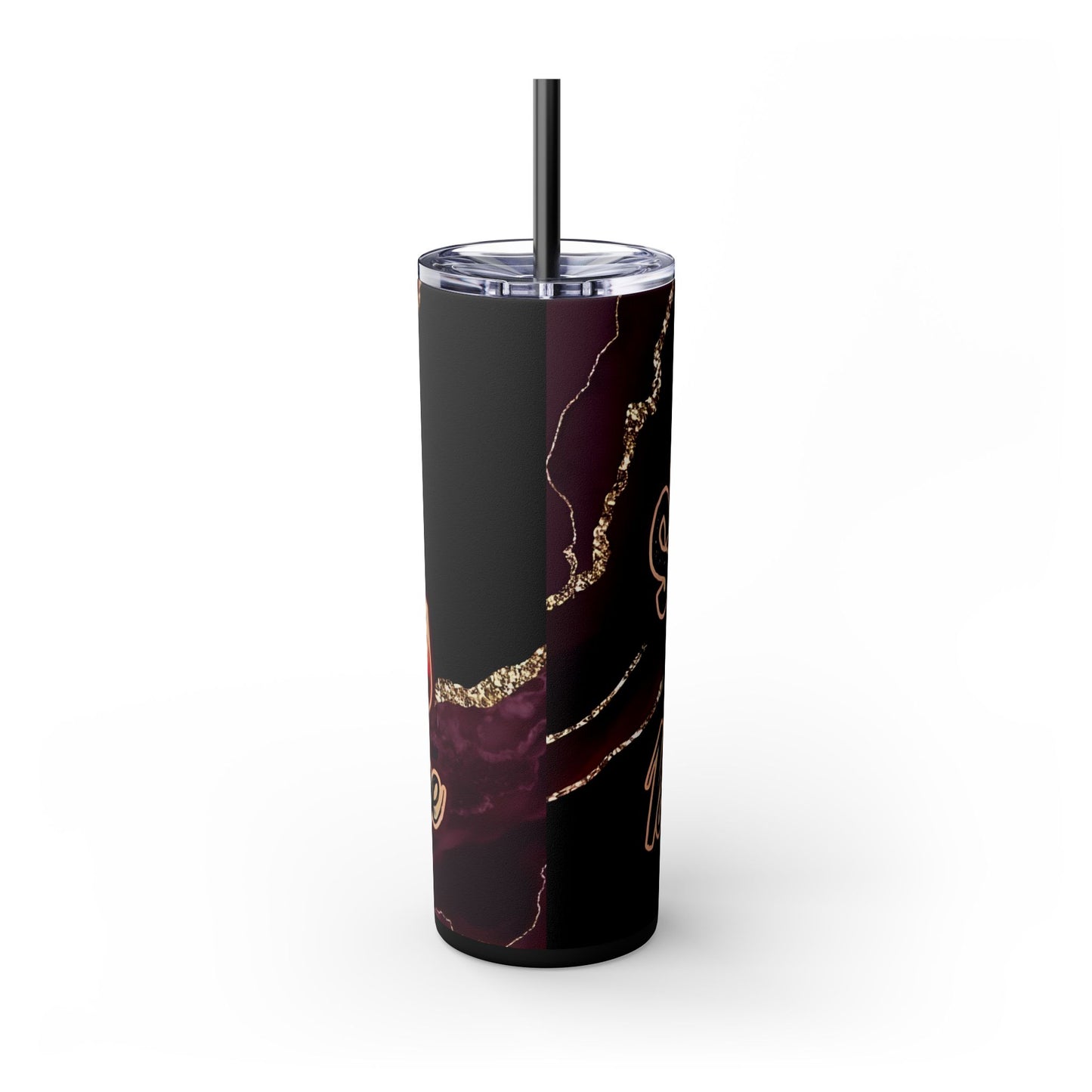 Tumbler - Save the Water Drink Wine 20oz Skinny Tumbler with Straw