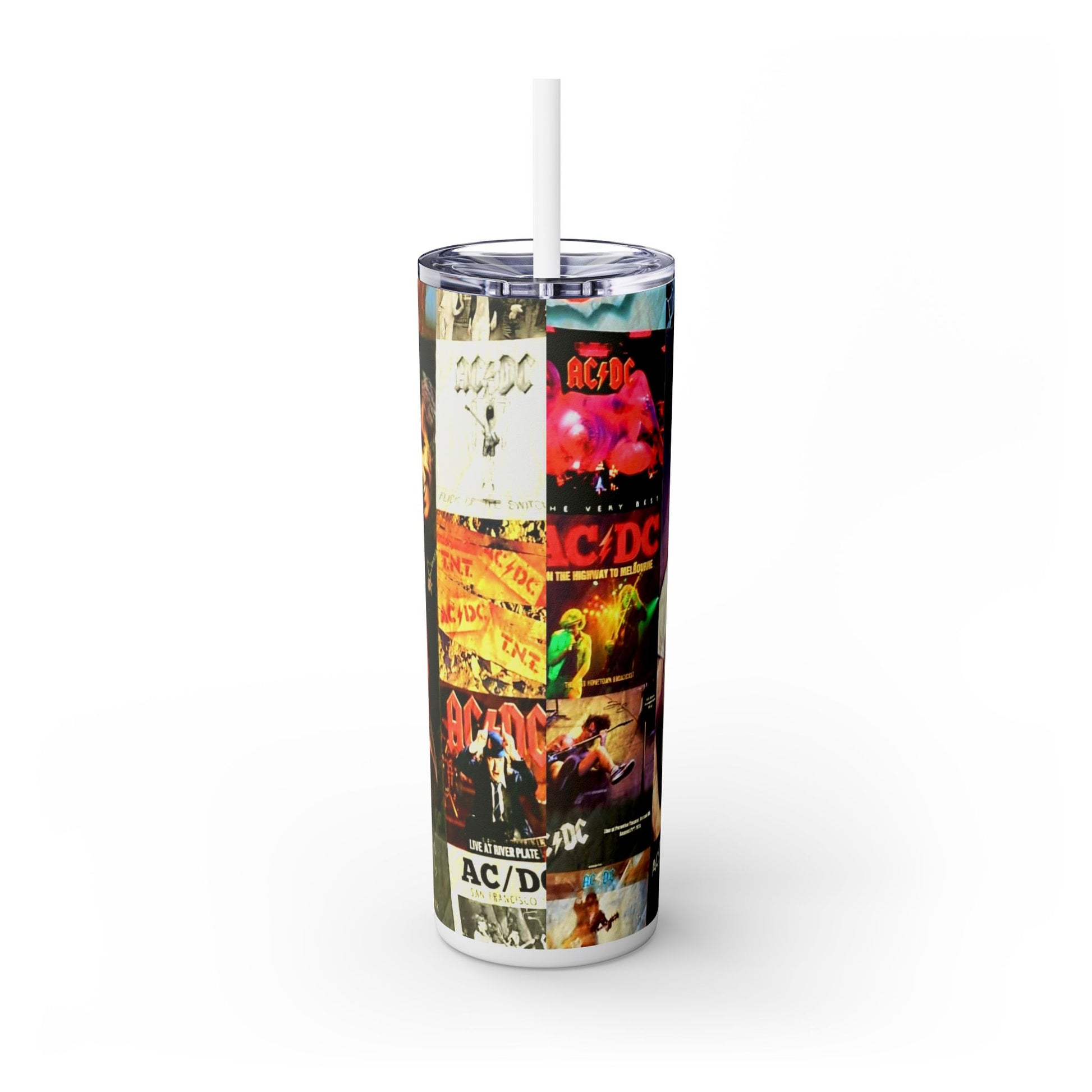 ACDC D Skinny Tumbler with Straw, 20oz - Rock n Royalty Designs