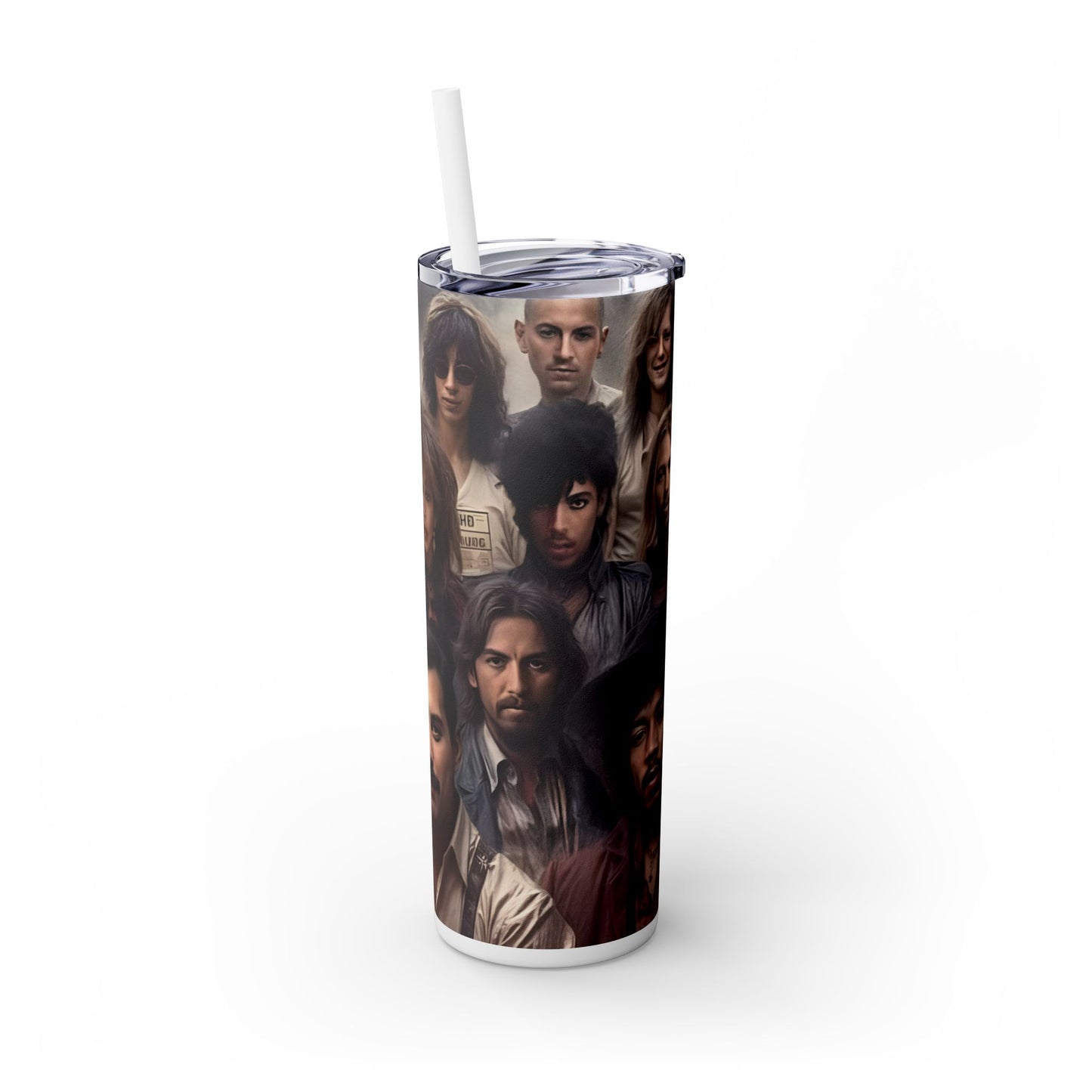 Heaven Music Legends - Skinny Tumbler with Straw, 20oz - Rock n Royalty Designs