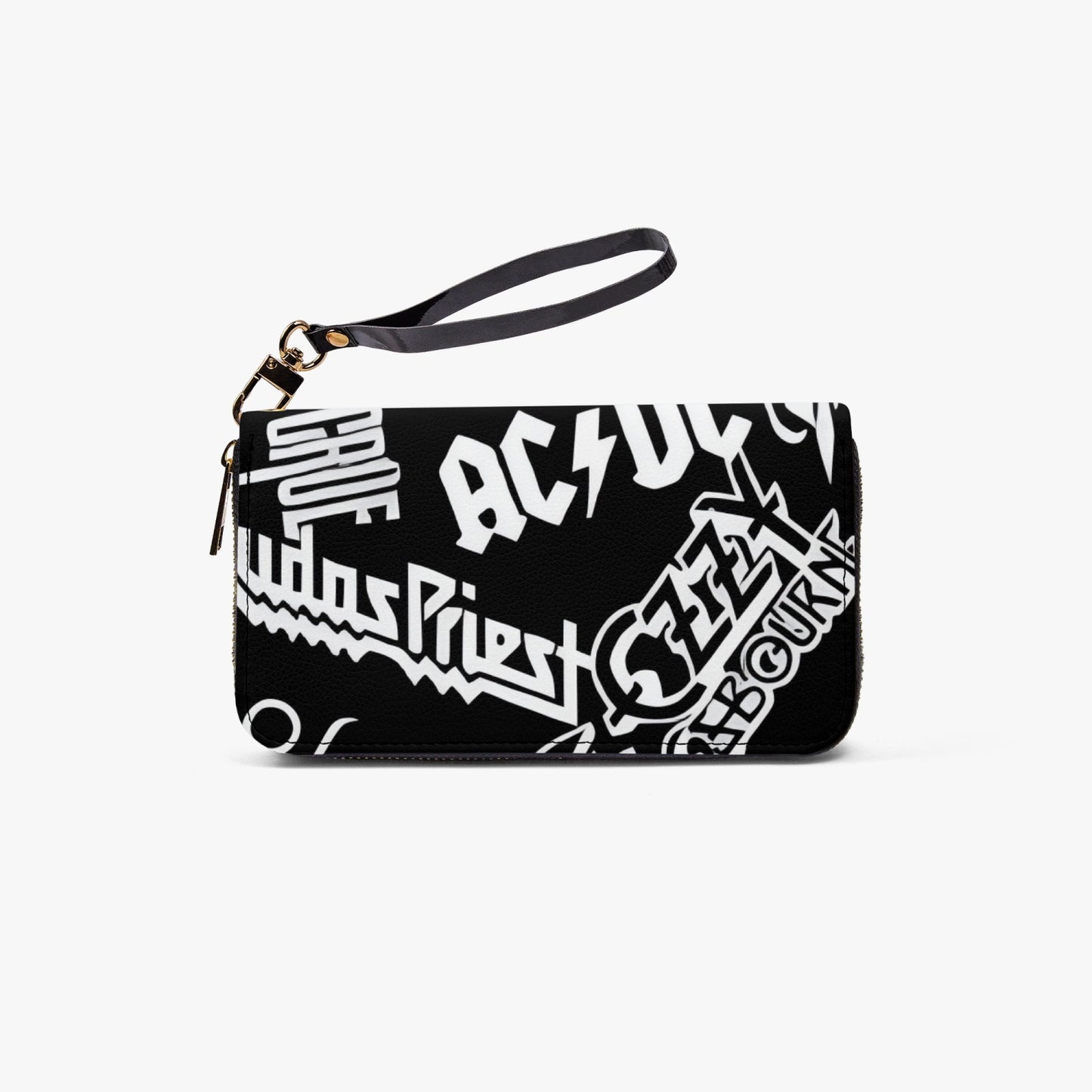 982. CLASSIC ROCK (BLACK/WHITE) Wallet with Wrist Strap