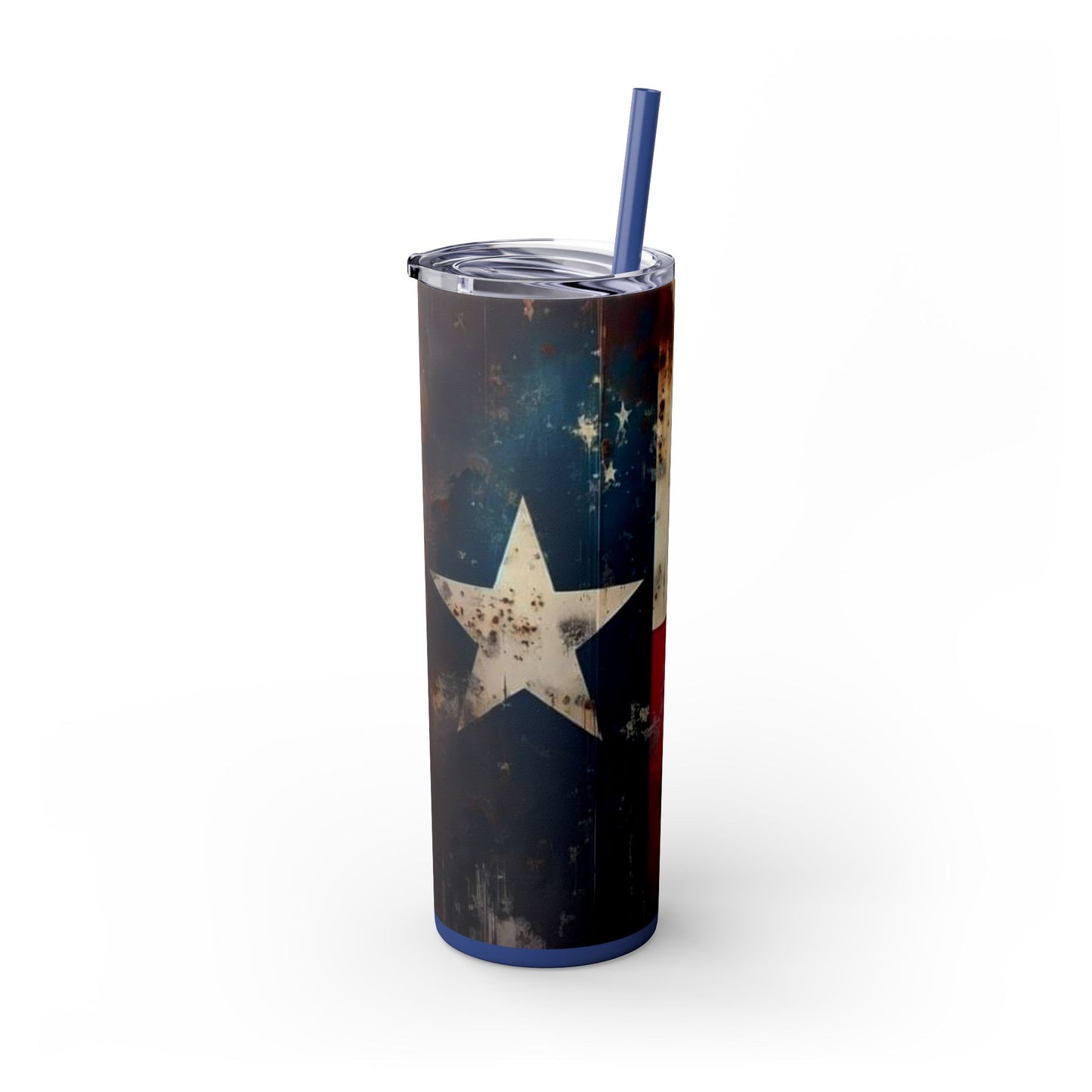 Rust Flag -Skinny Tumbler with Straw, 20oz Printify