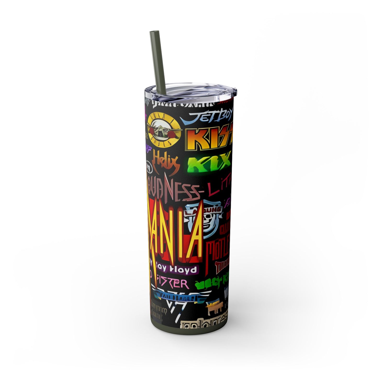 Hair Mania - Skinny Tumbler with Straw, 20oz - Rock n Royalty Designs