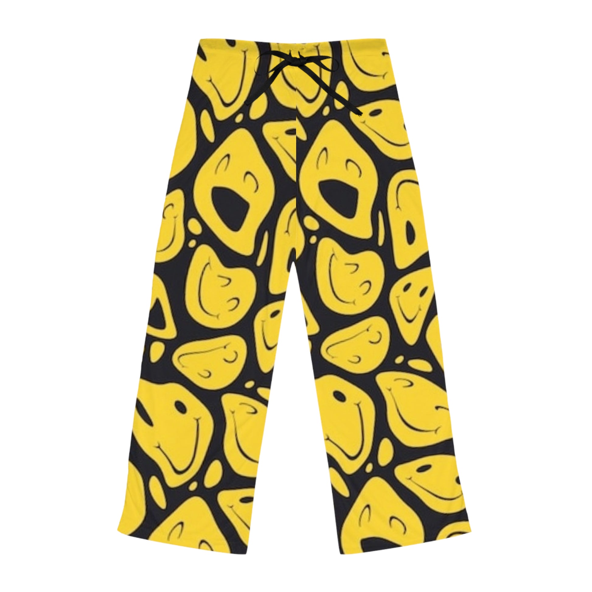 YELLOW SMILEY FACE - Women's Pajama Pants (AOP) - Rock n Royalty Designs