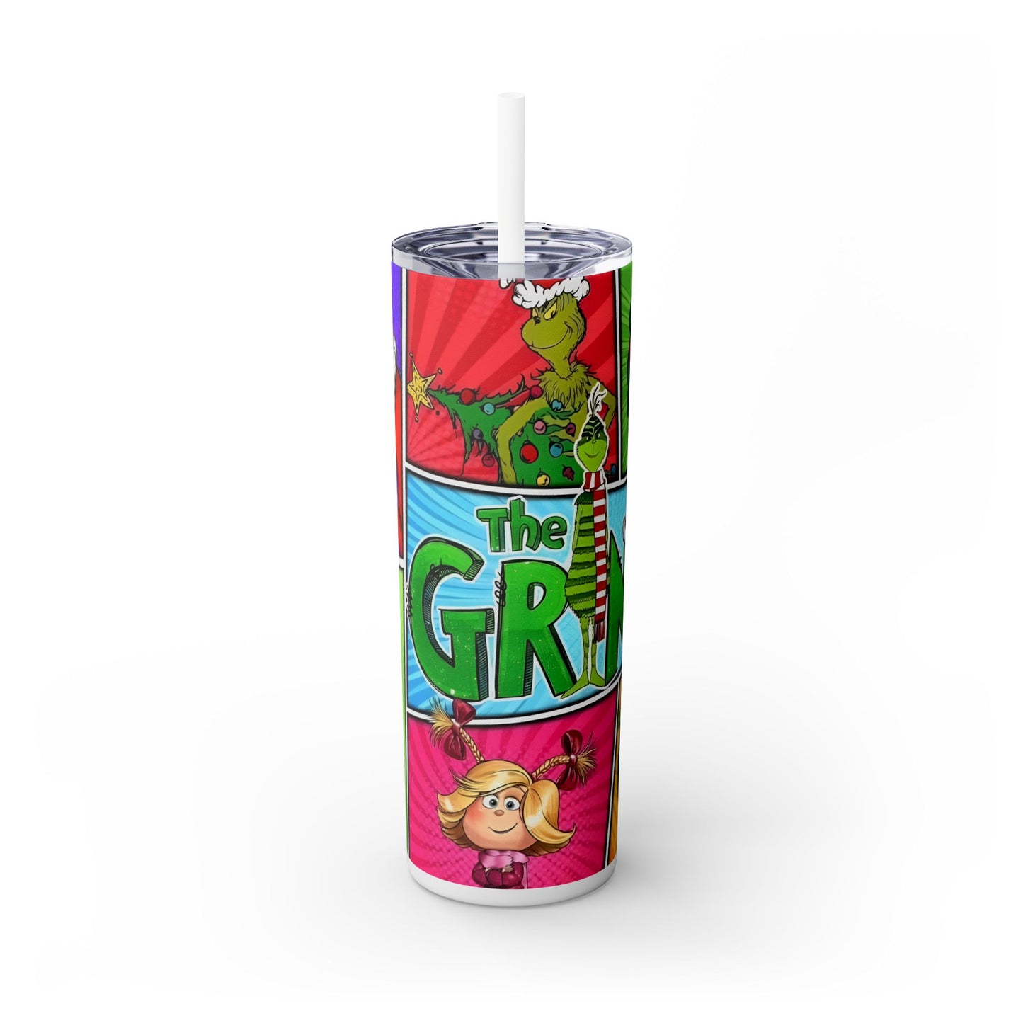 Funny Grinch and Friends Skinny Tumbler