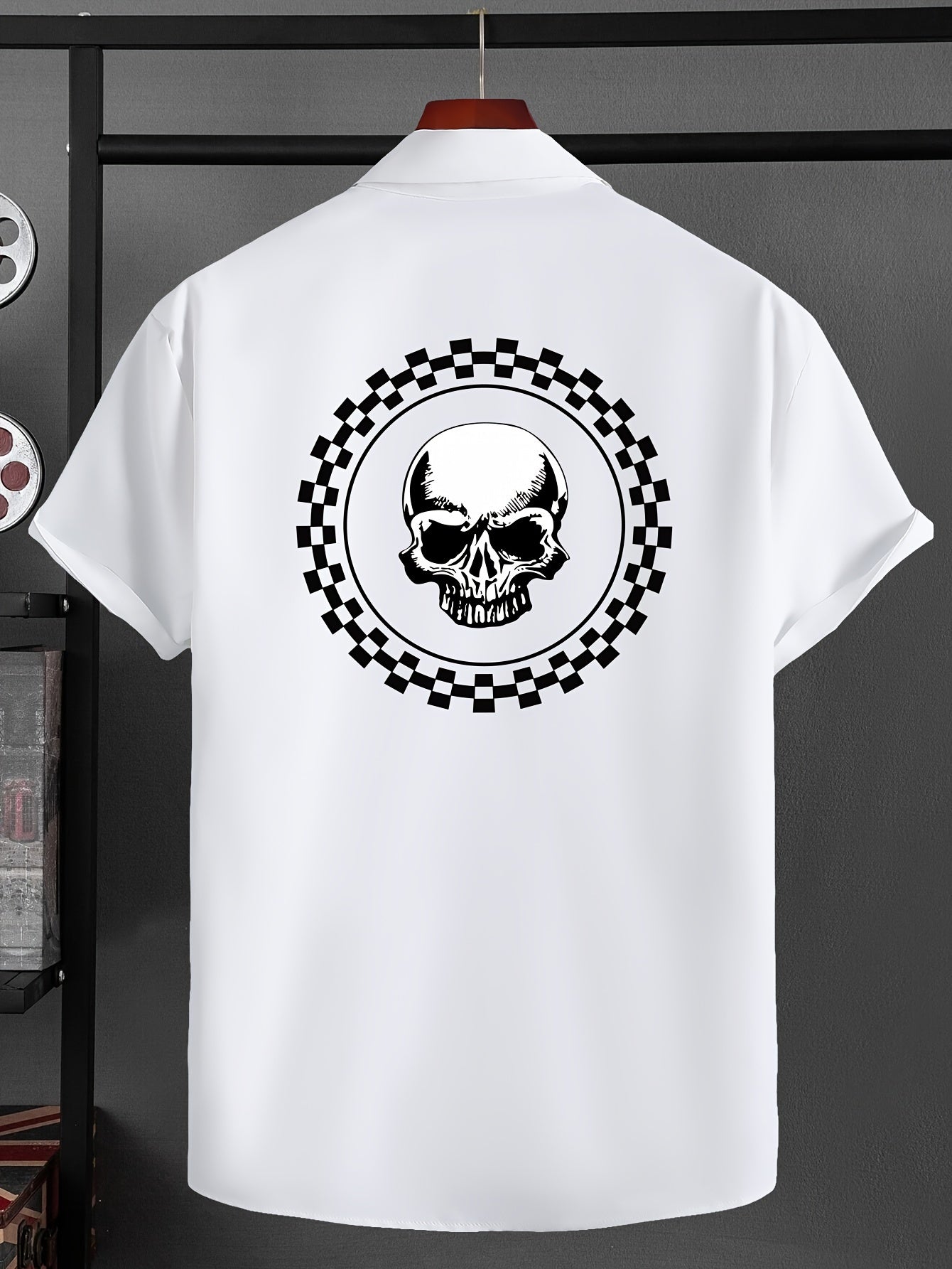 Moto-Inspired Skull Graphic Plus Size Shirt - Rock n Royalty Designs