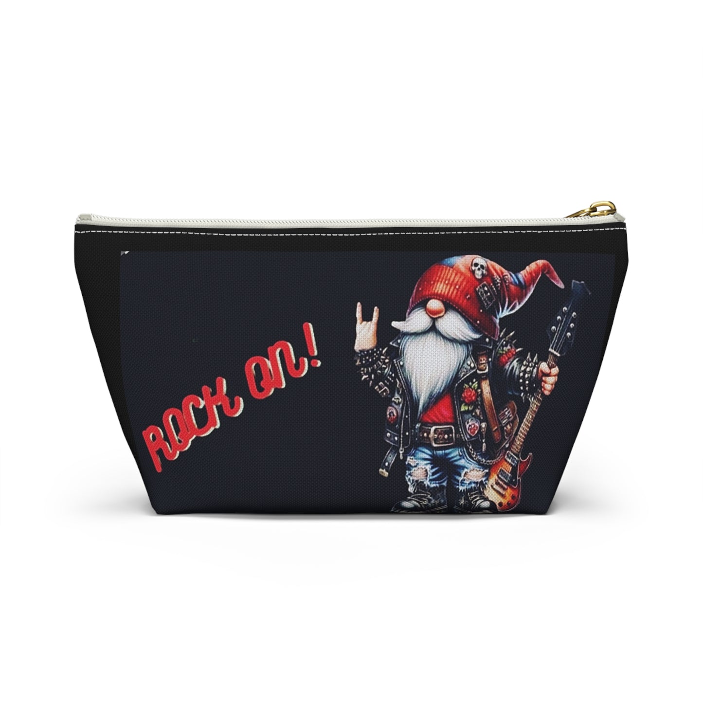 Rock Gnome Makeup Bag | Metal Christmas Toiletry Travel Pouch" Printify