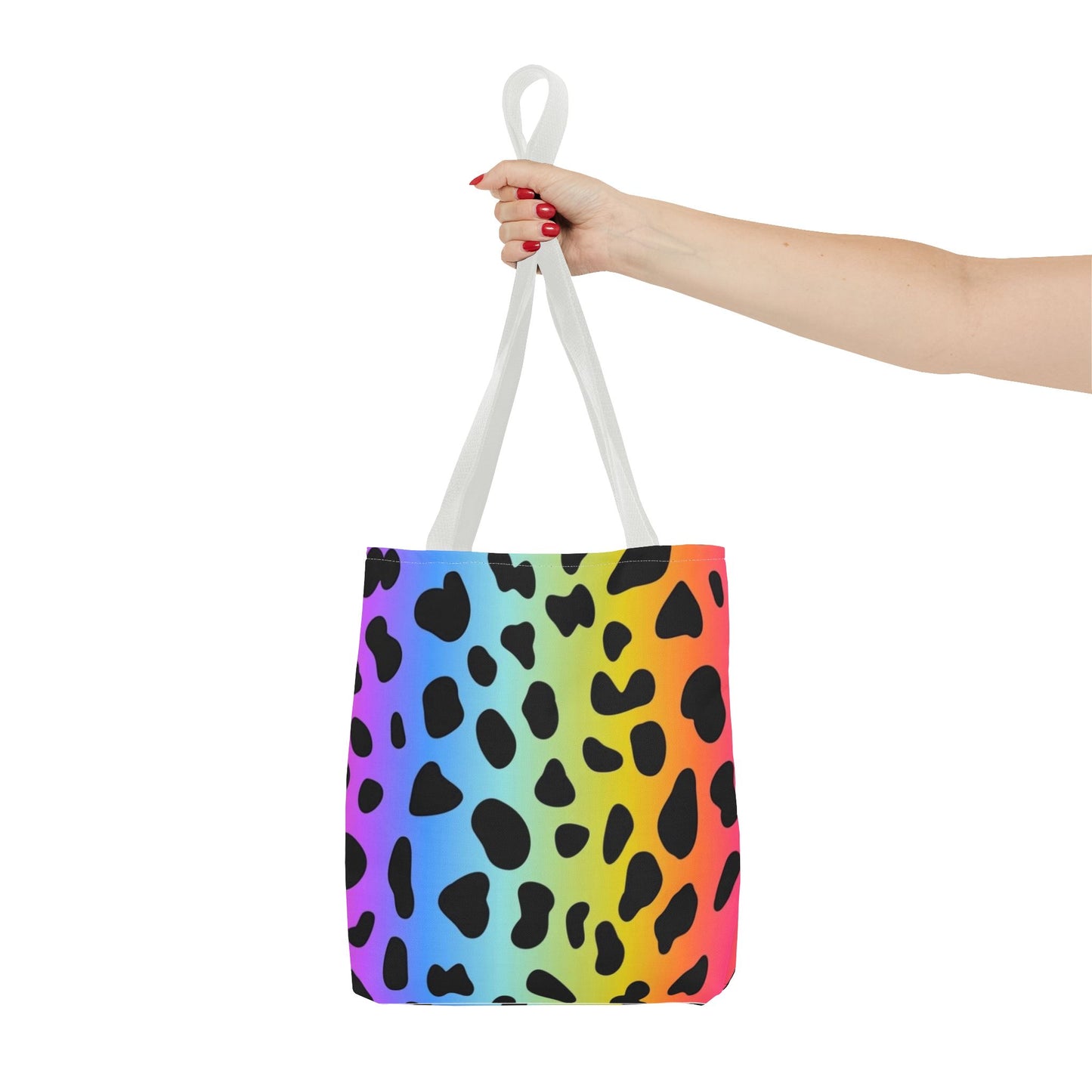 Rainbow Animal, Pink Flower, Rainbow Stripes 3 Designs 3 sizes - Tote Bag (AOP) - Rock n Royalty Designs