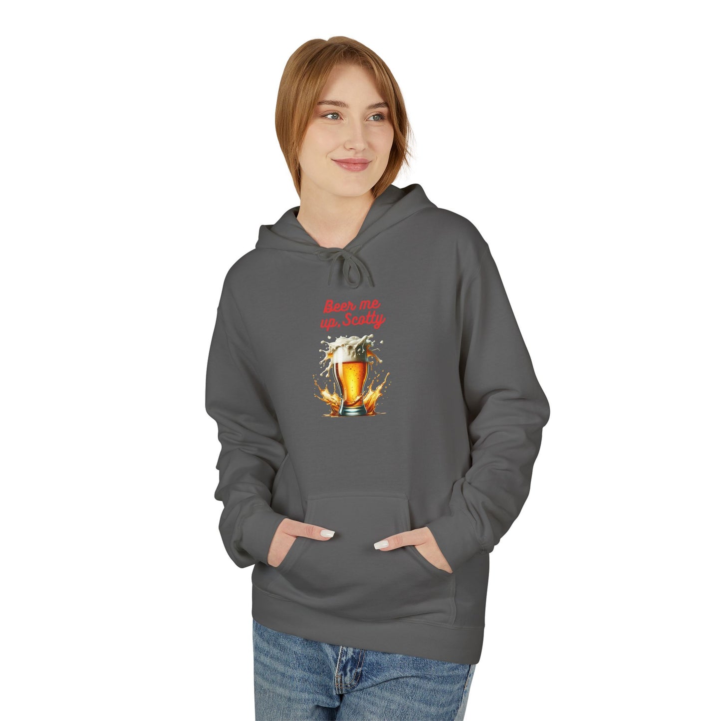 BEER ME UP, SCOTTY, Fleece Hoodie Printify