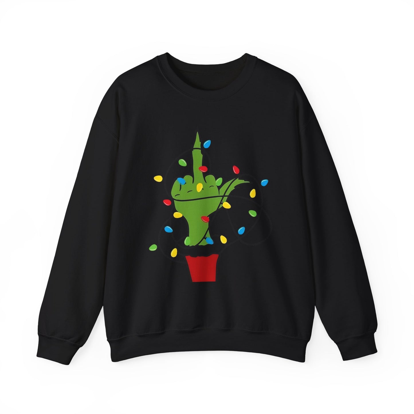 GRINCH FLIPPIN BIRD Unisex Heavy Blend™ Crewneck Sweatshirt Printify