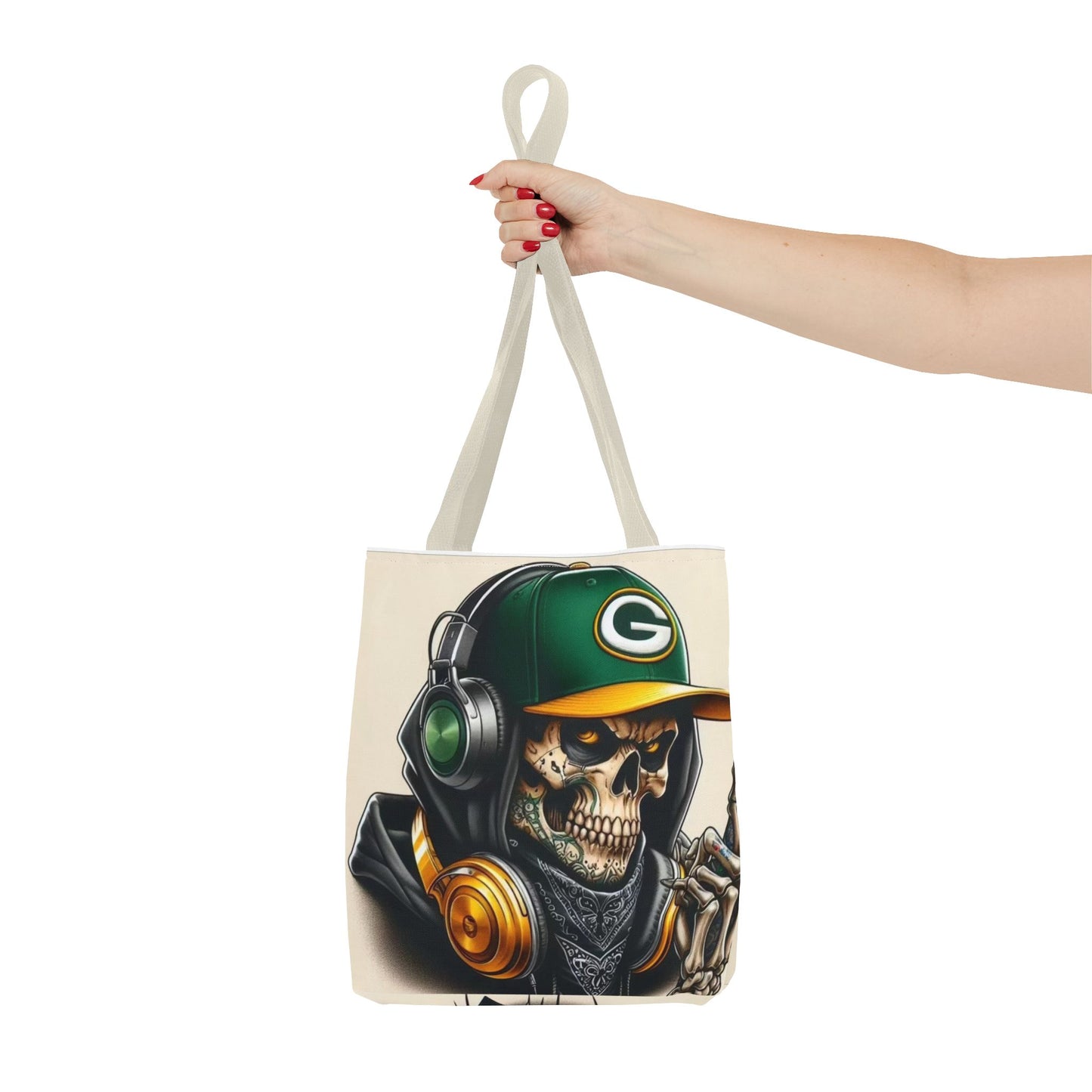 Green Bay Packers Skull Tote Bag Printify