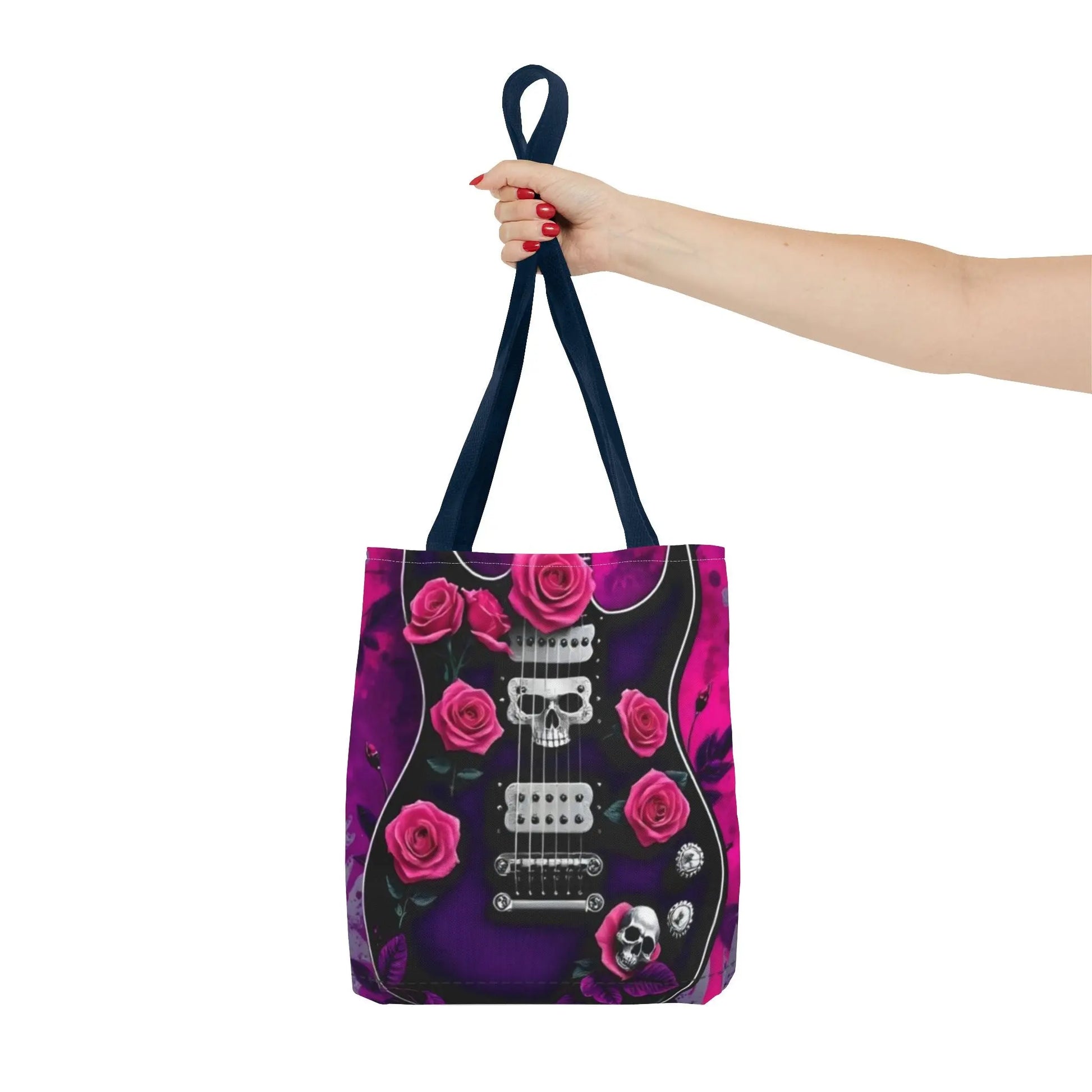 PurpleGuitar Skull Tote Bag (AOP) - Rock n Royalty Designs