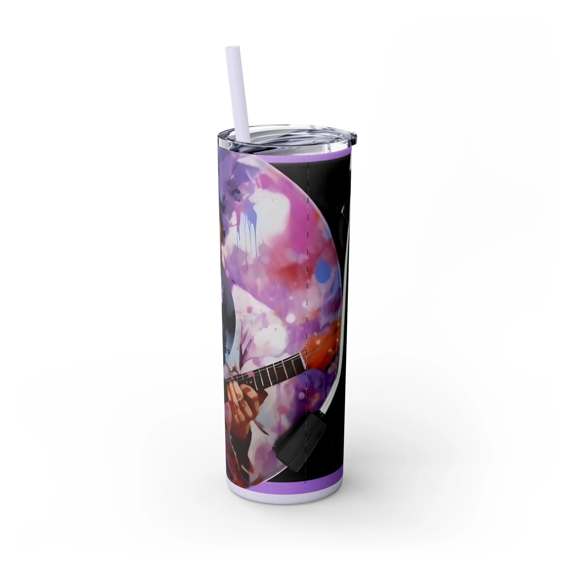 Music- Prince - Record & Label - Skinny Tumbler with Straw, 20oz - Rock n Royalty Designs