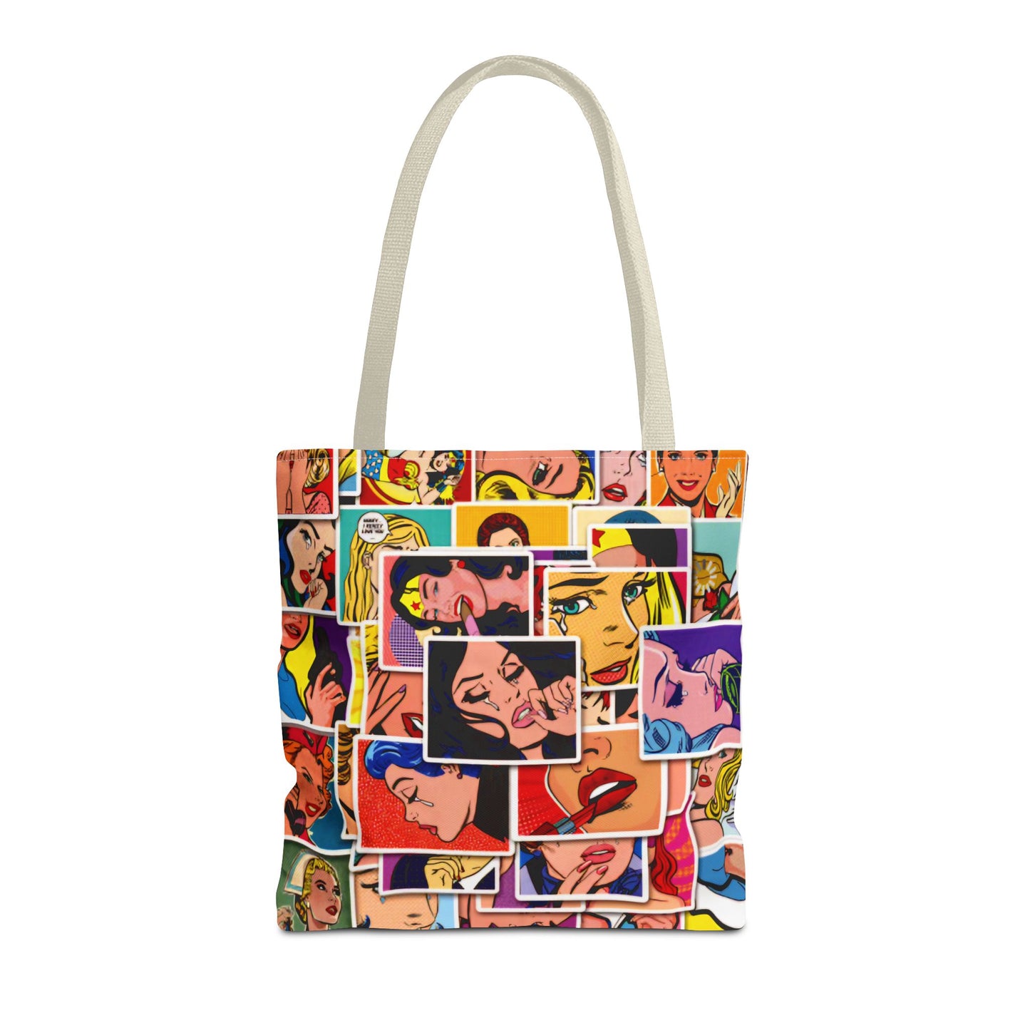 Modern Woman Comic Style - Tote Bag (AOP) - Rock n Royalty Designs