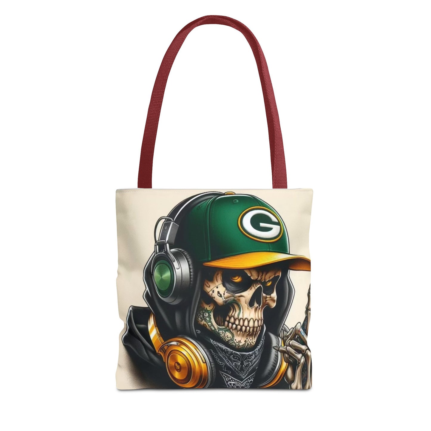 Green Bay Packers Skull Tote Bag Printify