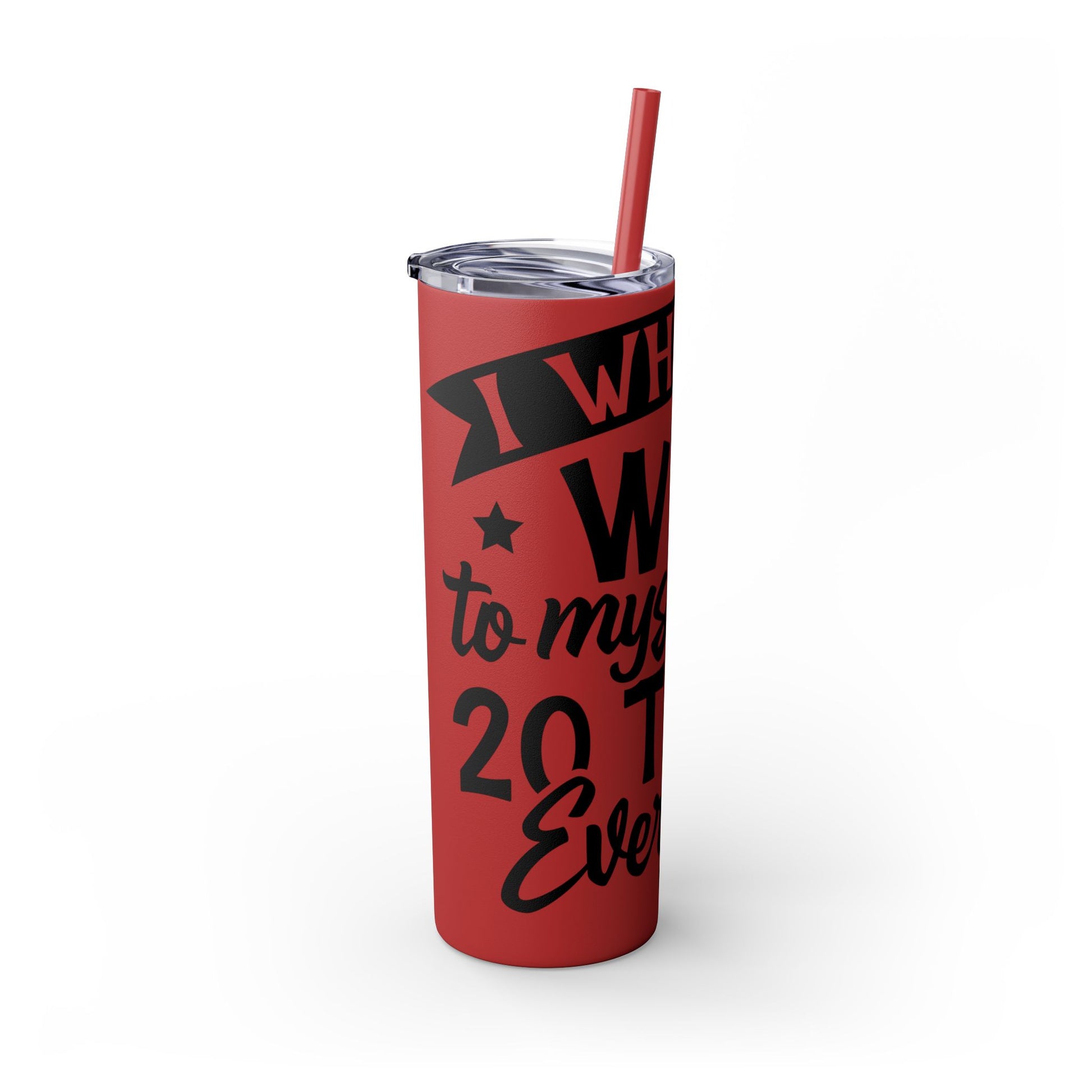 Whispers WTF - Skinny Tumbler with Straw, 20oz Printify