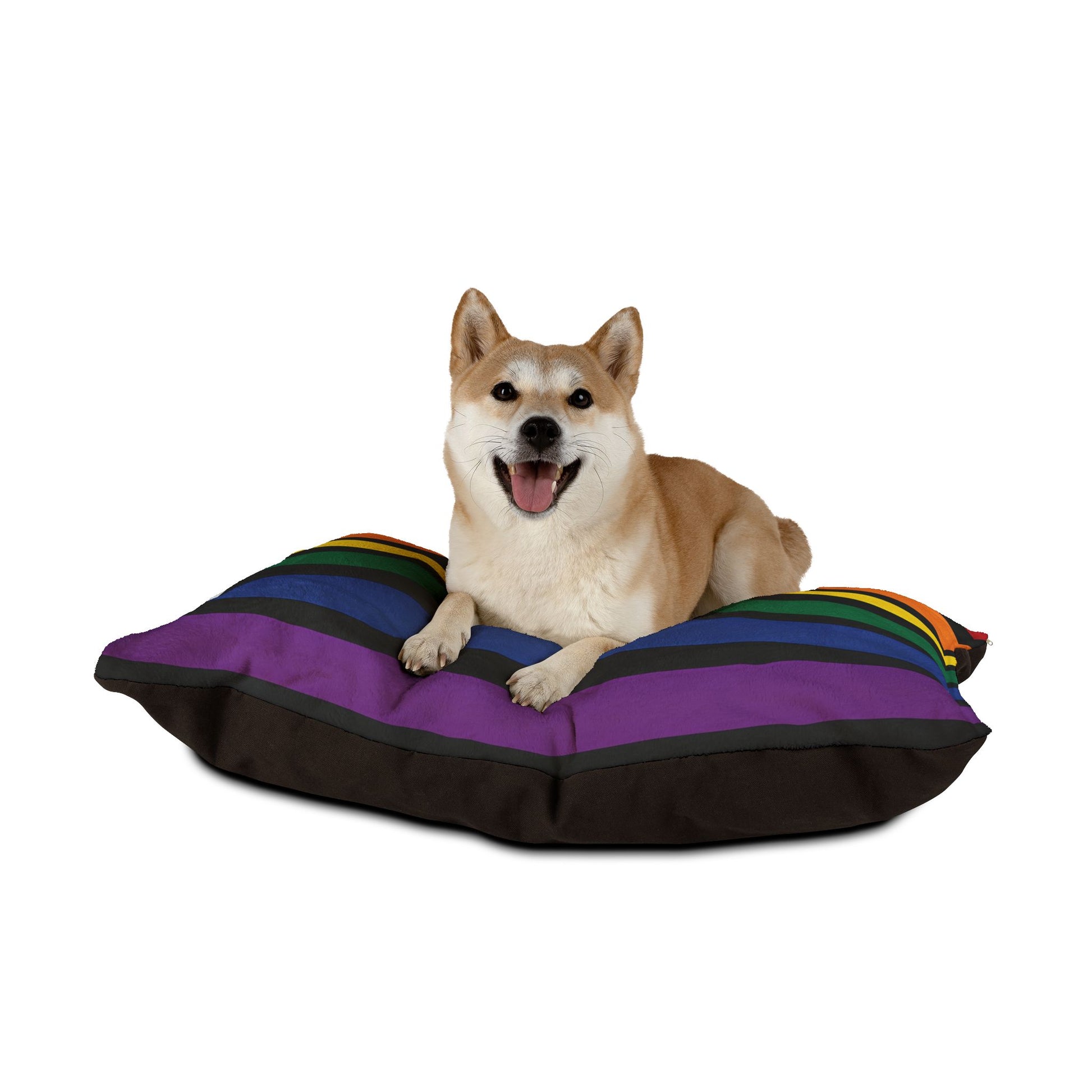 RAINBOW STRIPED PET BED - 3 SIZES - Pet Bed Printify