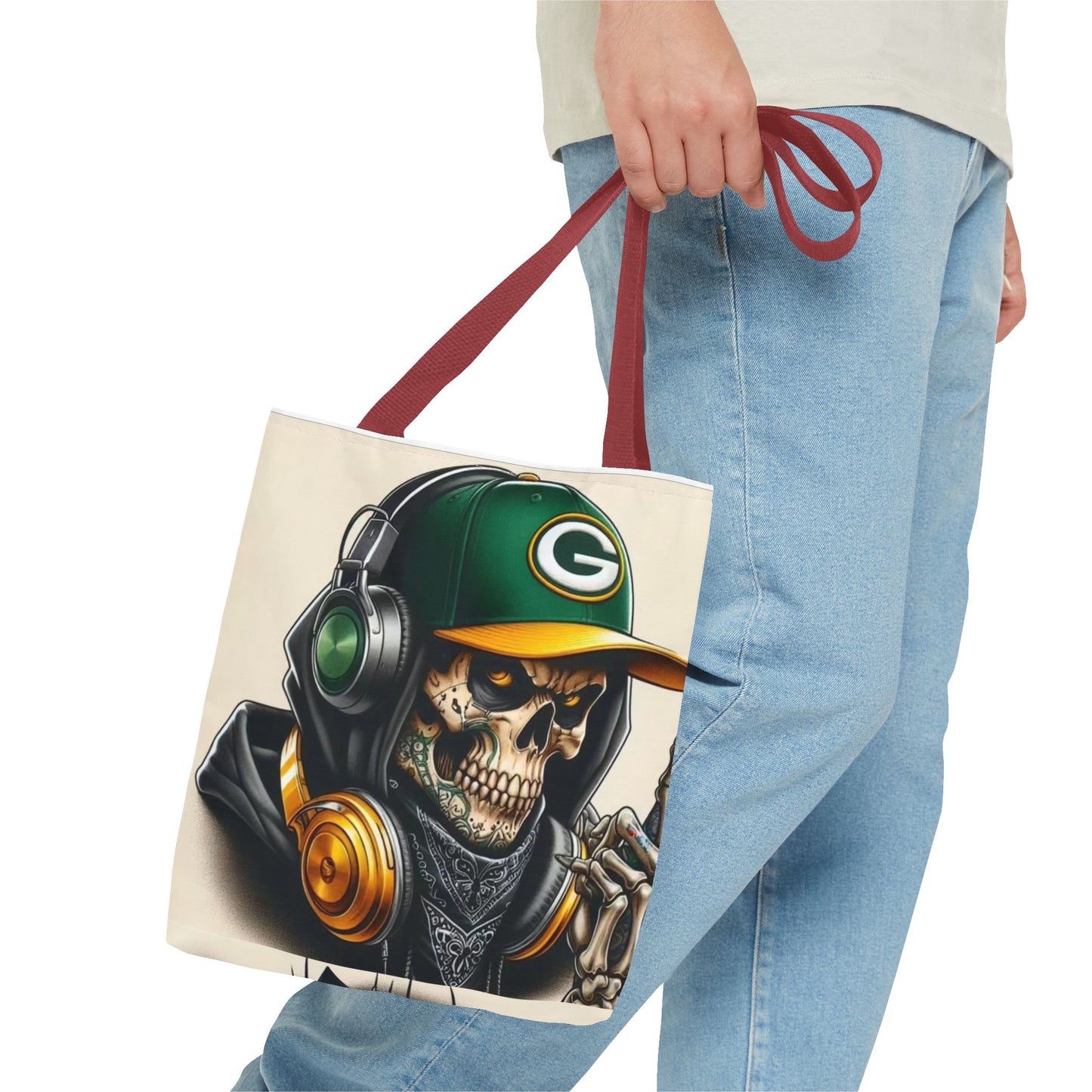 Green Bay Packers Skull Tote Bag Printify