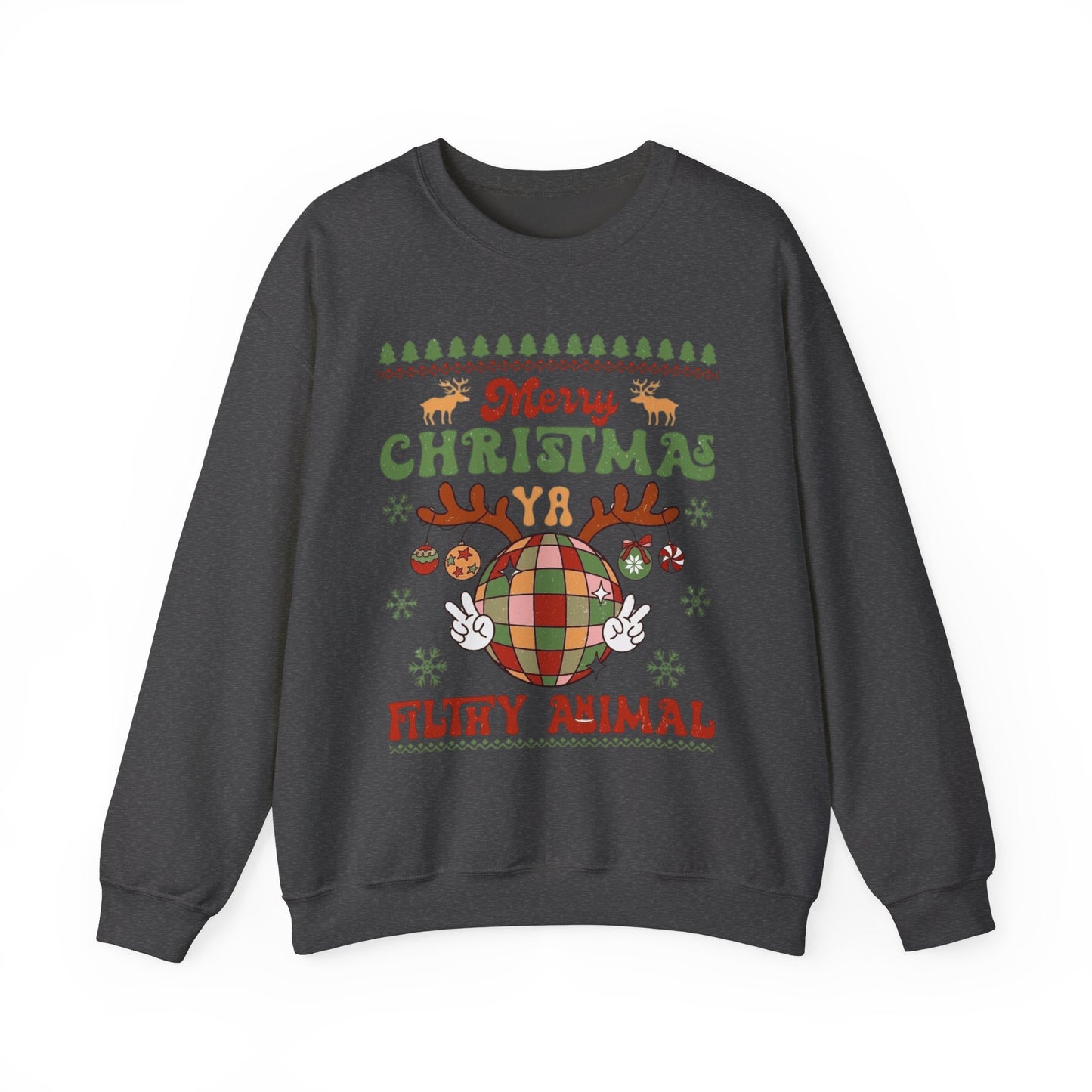 ITS CHRISTMAS YOU FILTHY ANIMAL - Unisex Heavy Blend™ Crewneck Sweatshirt Printify