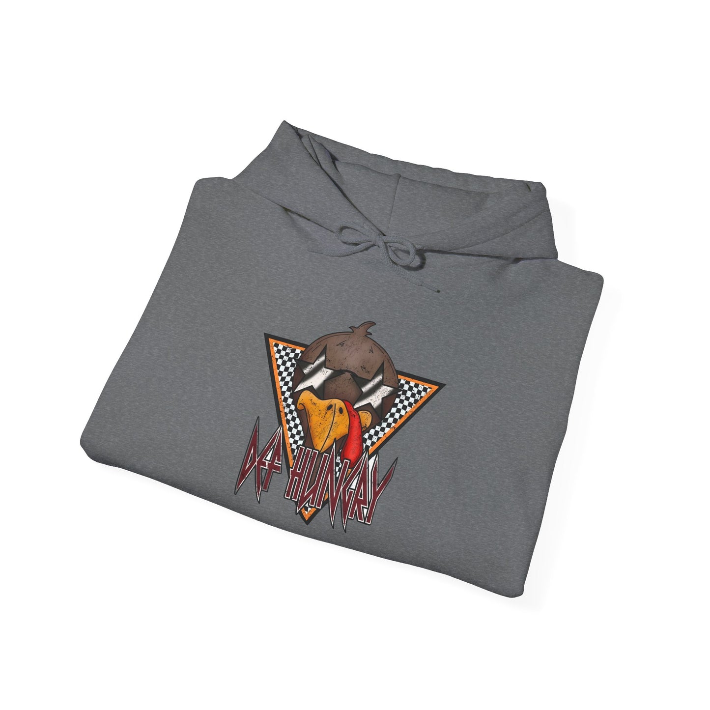 Thanksgiving Unisex Hooded Sweatshirt - DEF HUNGRY-80s Nostalgia Printify