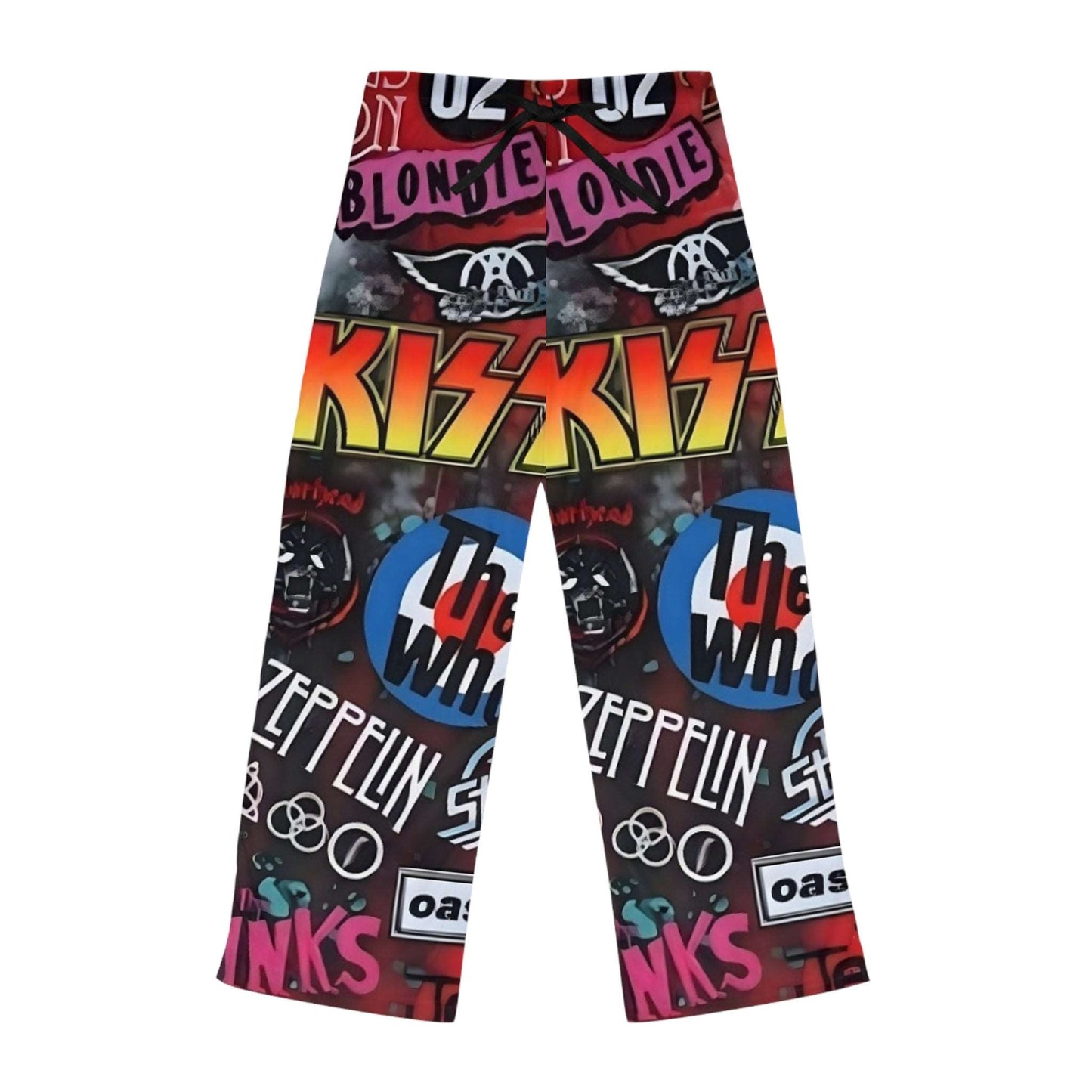 80s Bands Women's Pajama Pants (AOP) - Rock n Royalty Designs