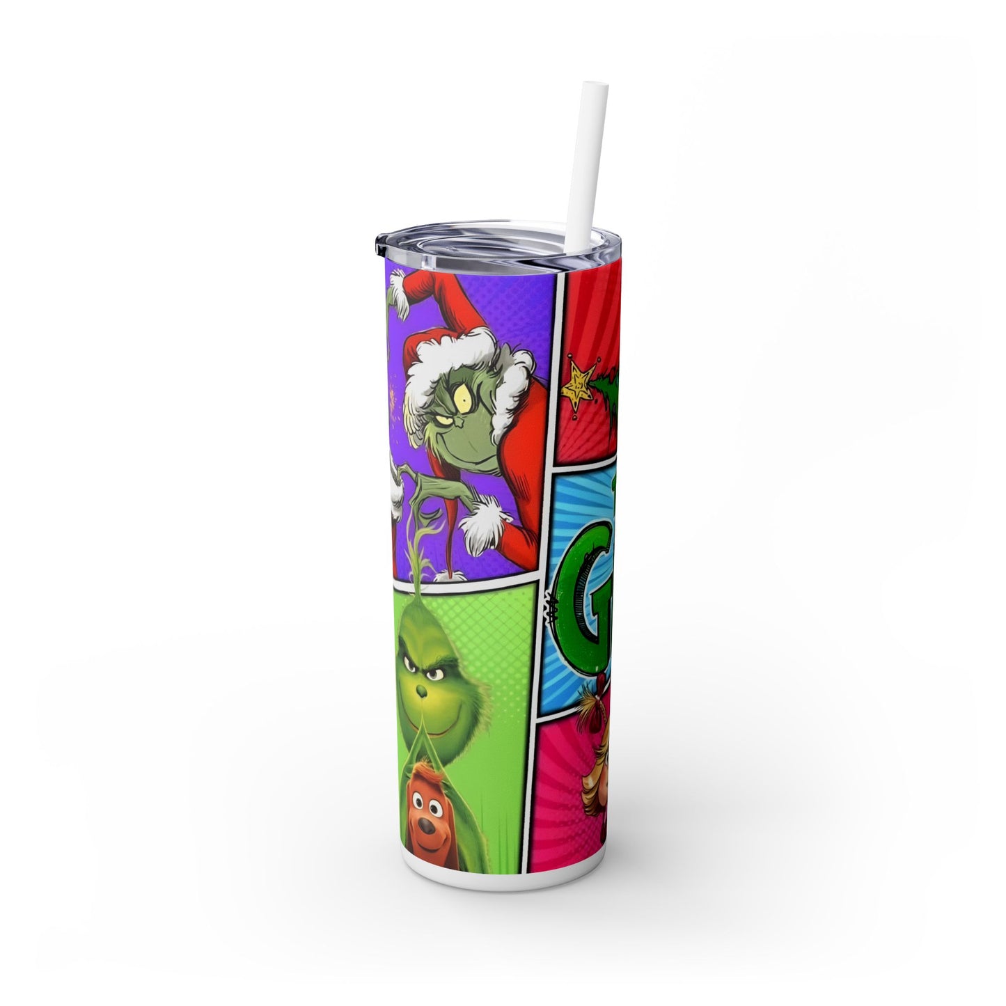 Funny Grinch and Friends Skinny Tumbler