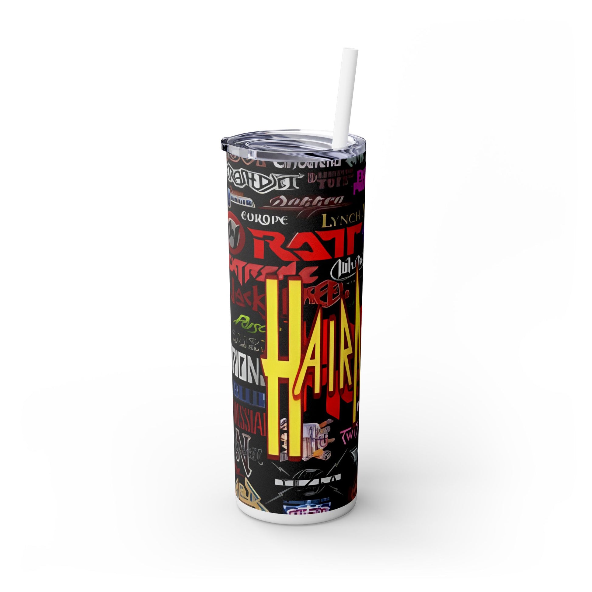 Hair Mania - Skinny Tumbler with Straw, 20oz - Rock n Royalty Designs