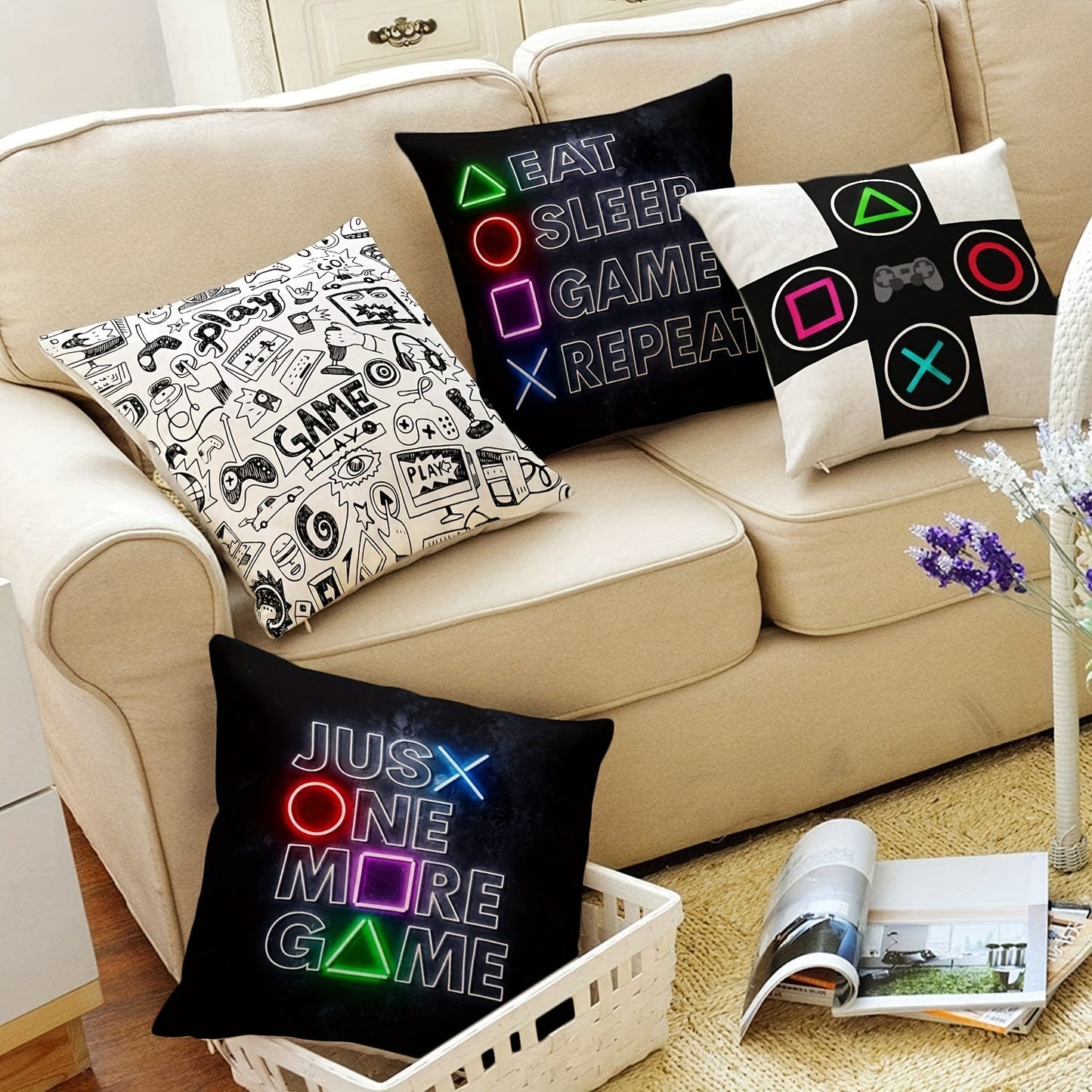 Game Boy Graffiti Cushion Cover Set - Rock n Royalty Designs