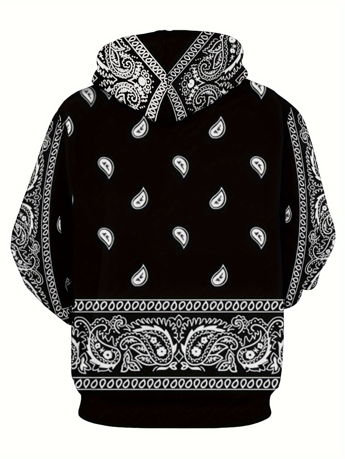 Men's Cashew Bandana Pattern Print Hoodie - Cool Graphic Design - Rock n Royalty Designs