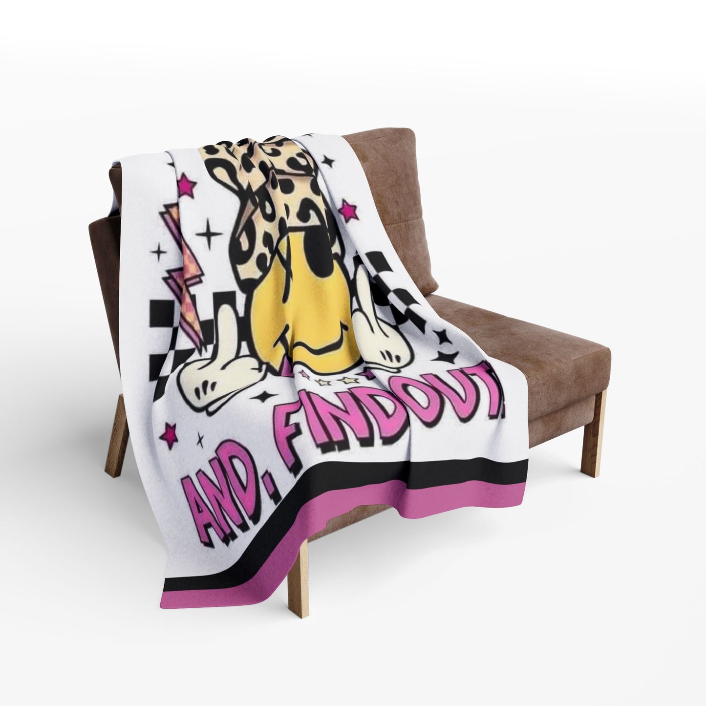 F AROUMD Arctic Fleece Blanket Printify