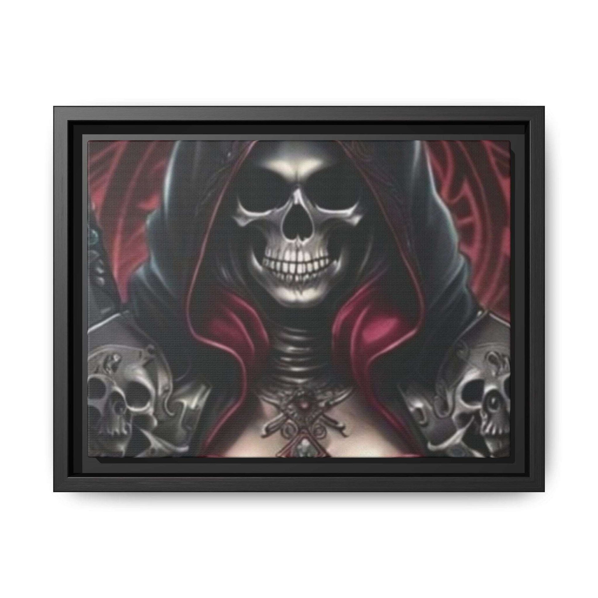 "Dark Fantasy Grim Reaper Art | Gothic Skull Wall Decor | Macabre Framed Print"