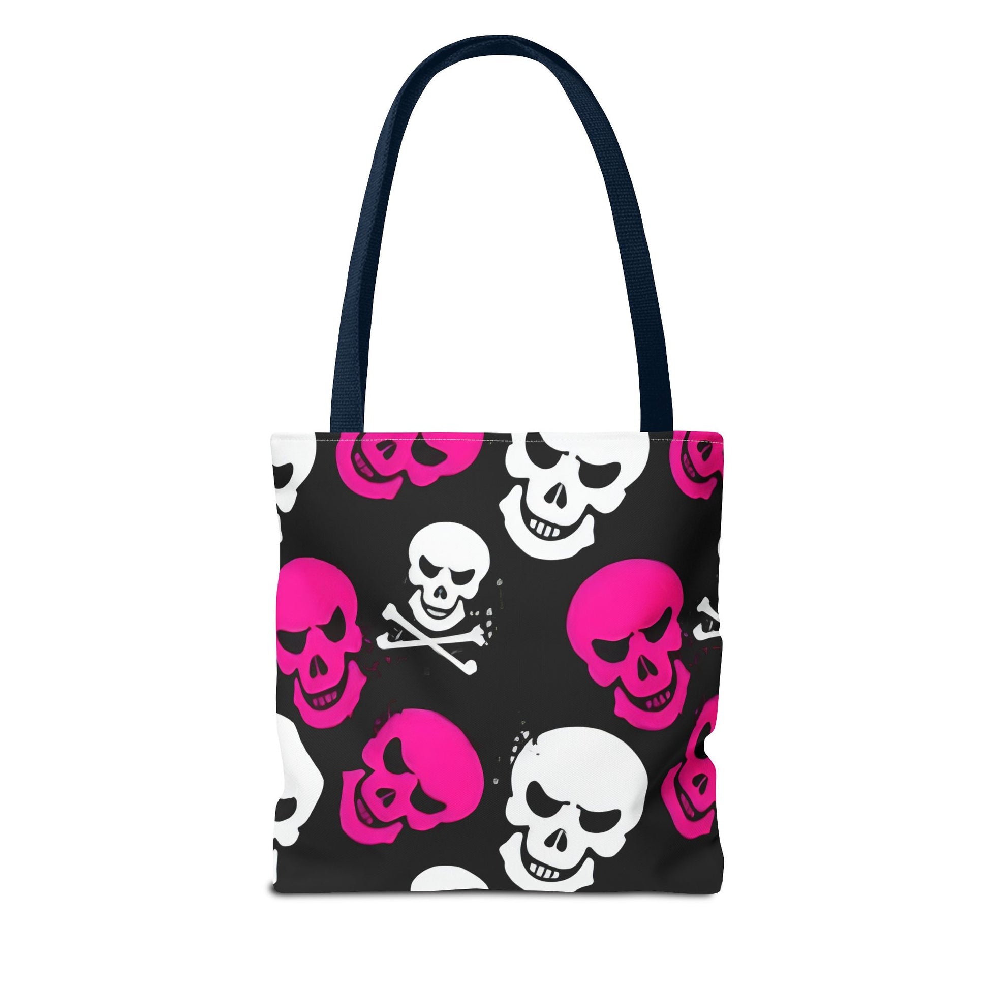 BLK WHT PINK SKULL - Tote Bag (AOP) - Rock n Royalty Designs