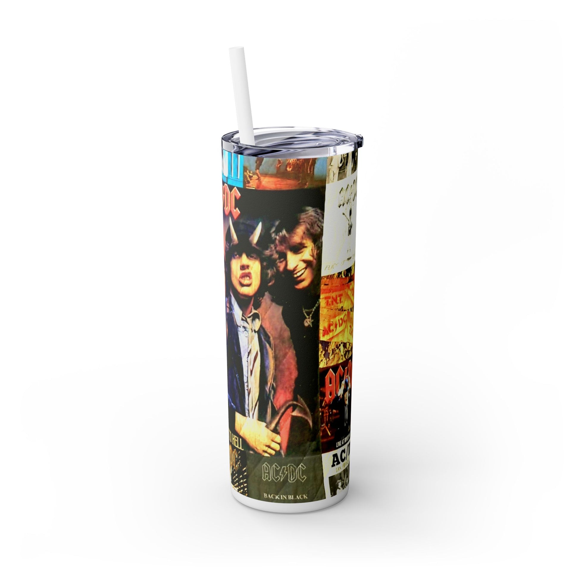 ACDC D Skinny Tumbler with Straw, 20oz - Rock n Royalty Designs