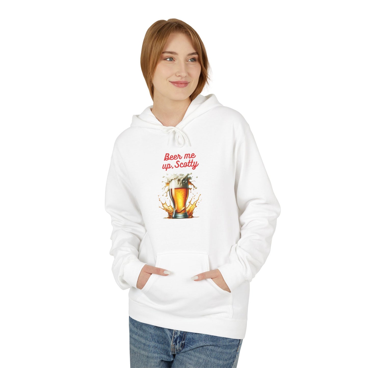 BEER ME UP, SCOTTY, Fleece Hoodie Printify