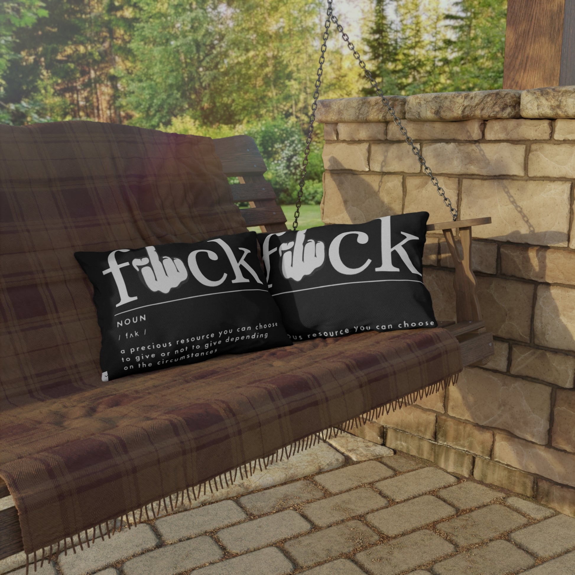 Cuss Word definition- Outdoor Pillows - Rock n Royalty Designs