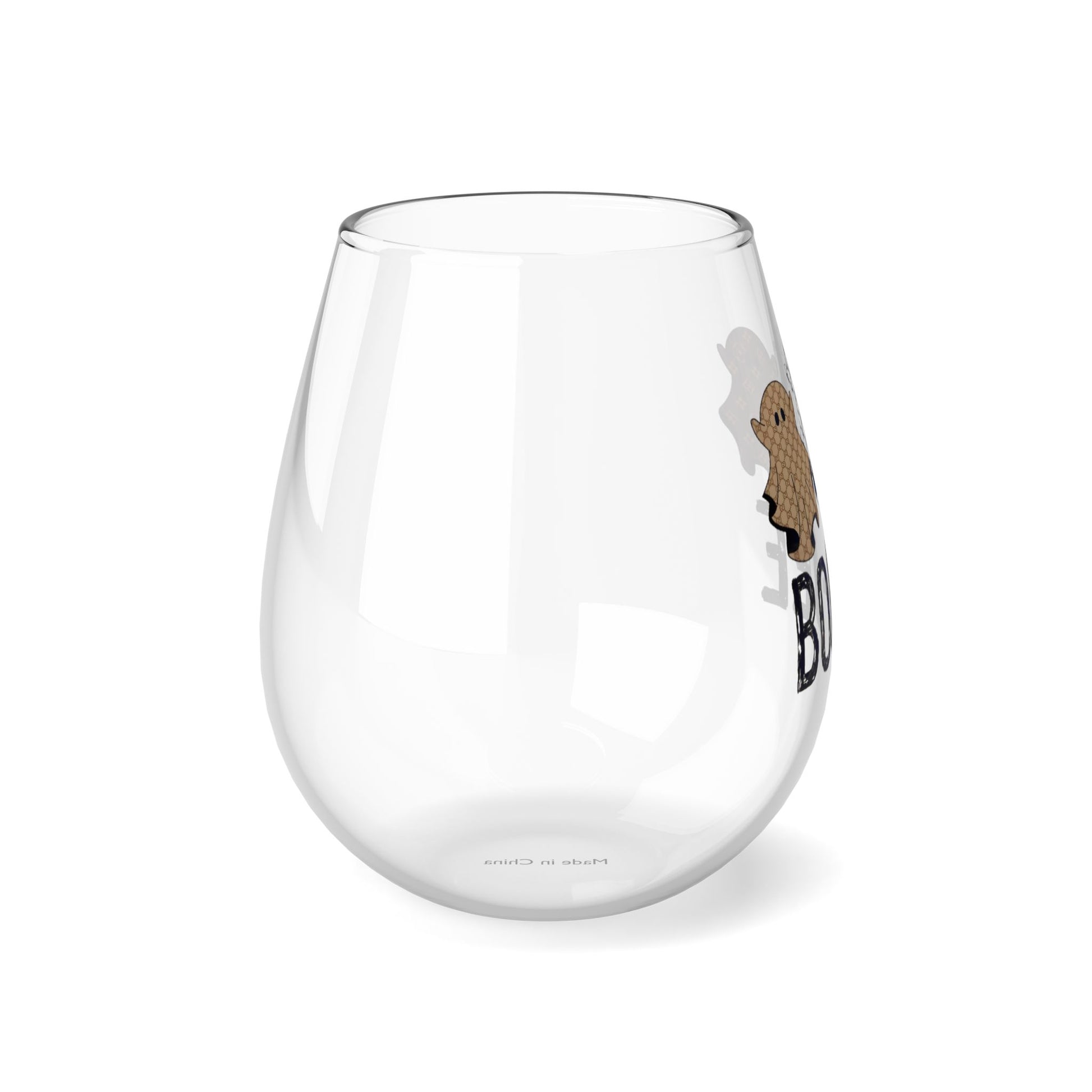 BOO-JEE - Stemless Wine Glass, 11.75oz Printify