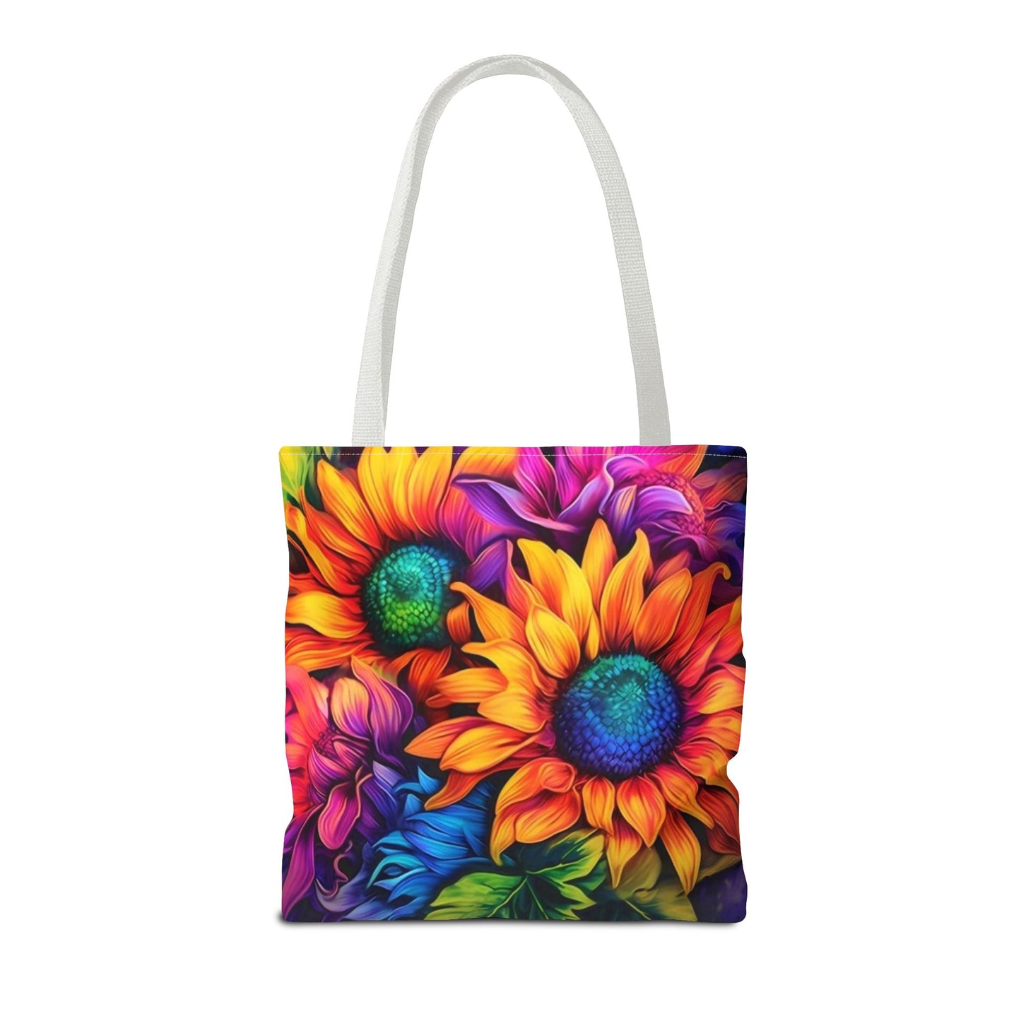 THREE BRIGHT FLOWER DESIGNS - Tote Bag (AOP) - Rock n Royalty Designs